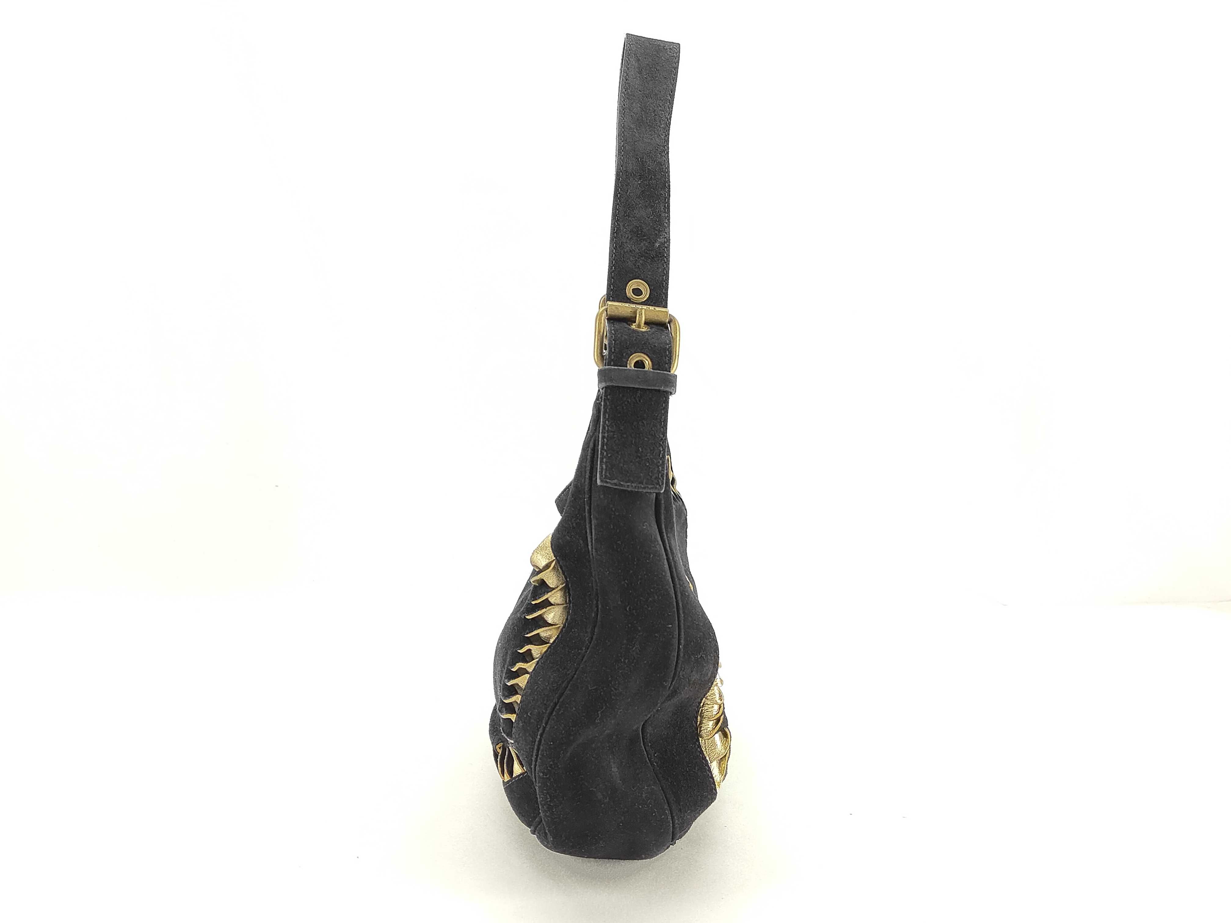 Black Suede Shoulder Bag — view 3