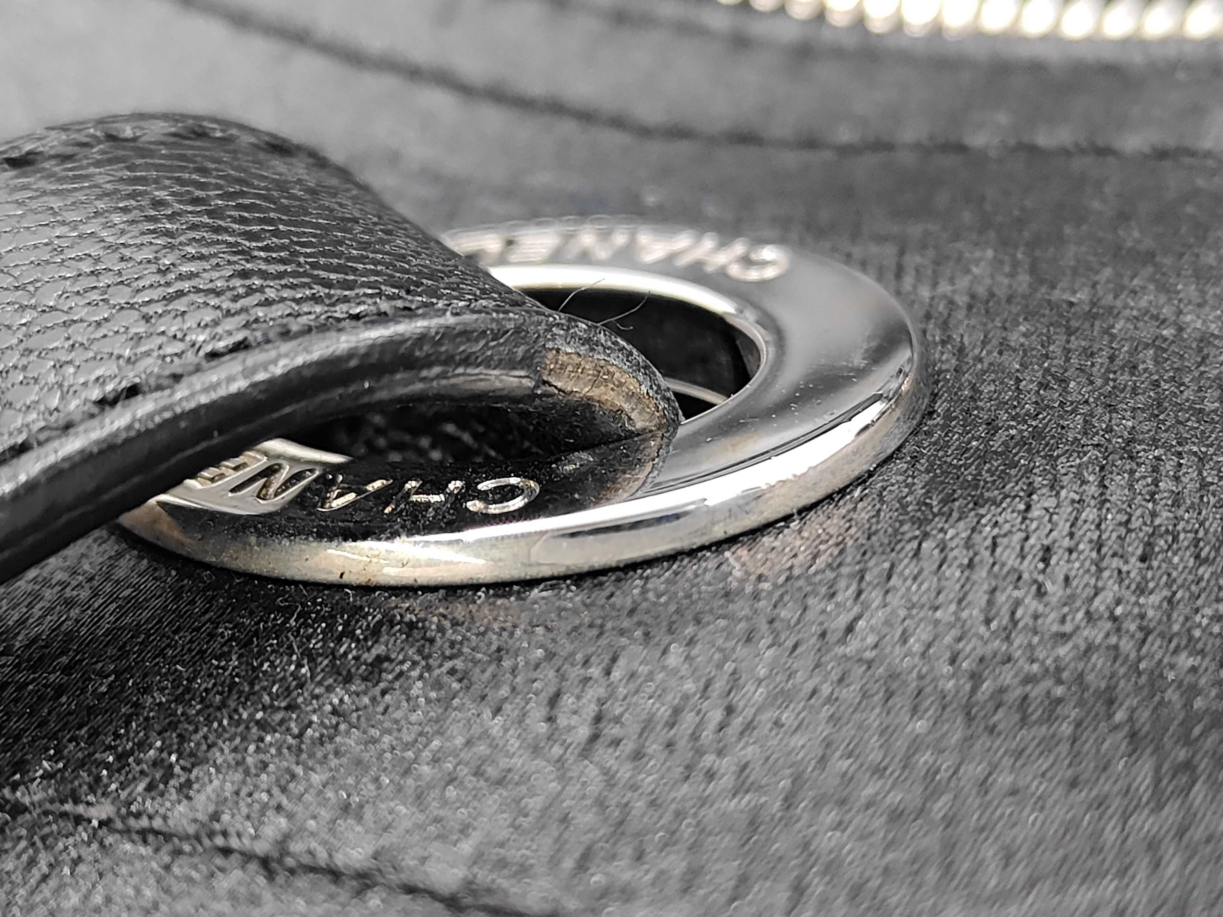 Paris Biarritz GM Coated Canvas Tote Bag, Black with Silver Hardware, 11540081 (Tote Bag) — view 8