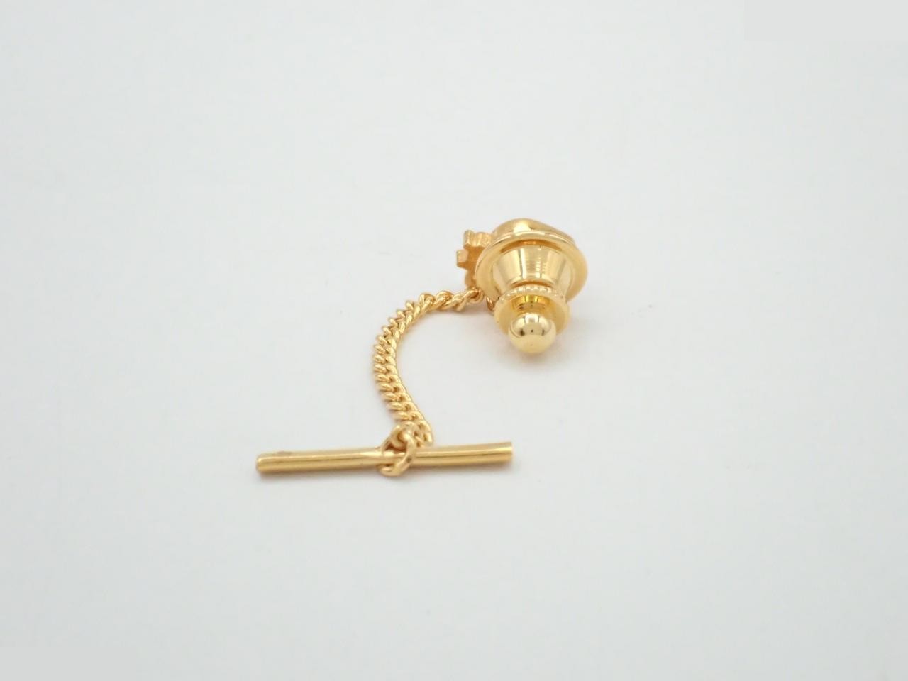 Logo tie tack, gold color — view 2