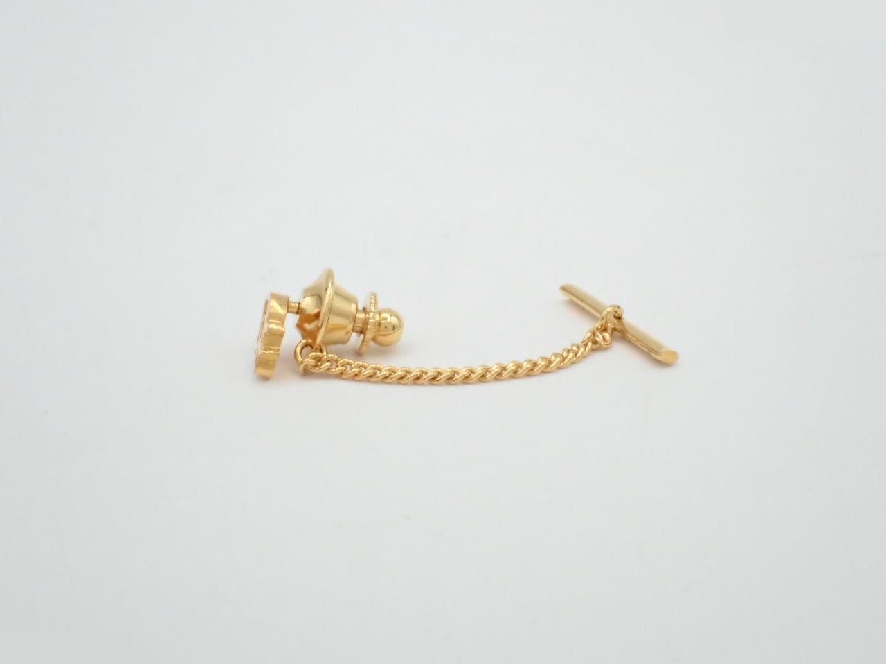 Logo tie tack, gold color — view 3