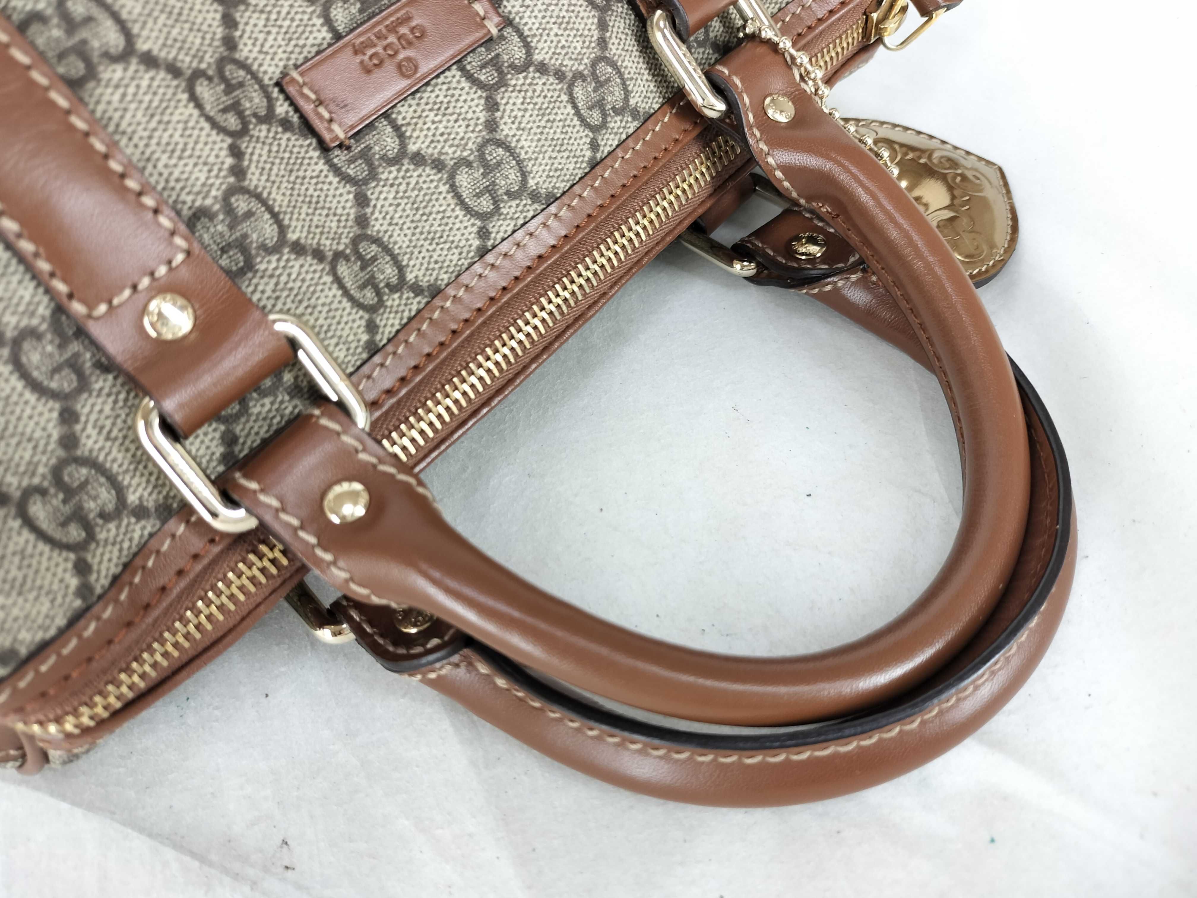 193604 GG Supreme GG Pattern PVC Handbag Mini Boston Bag — view 3