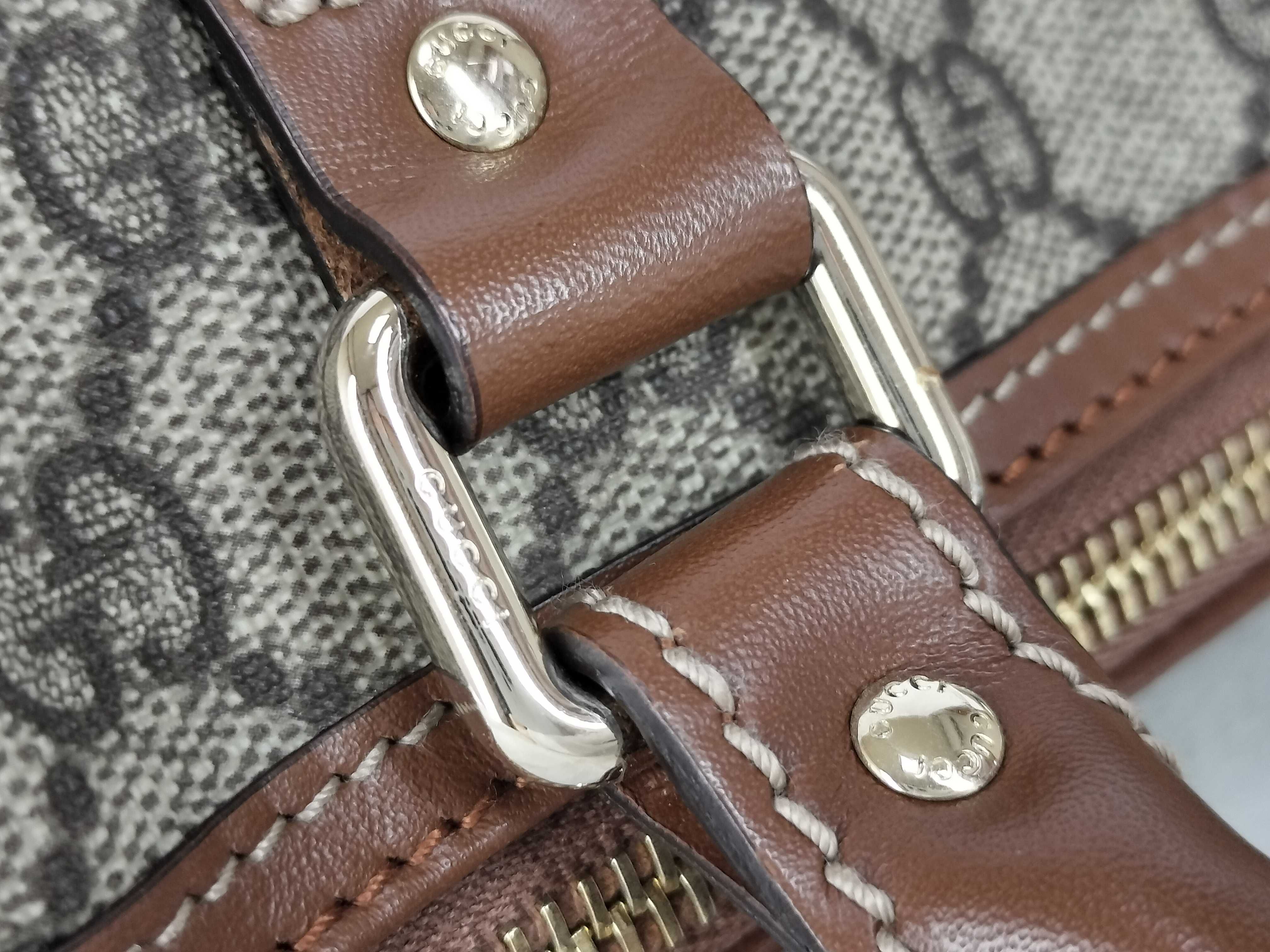 193604 GG Supreme GG Pattern PVC Handbag Mini Boston Bag — view 5
