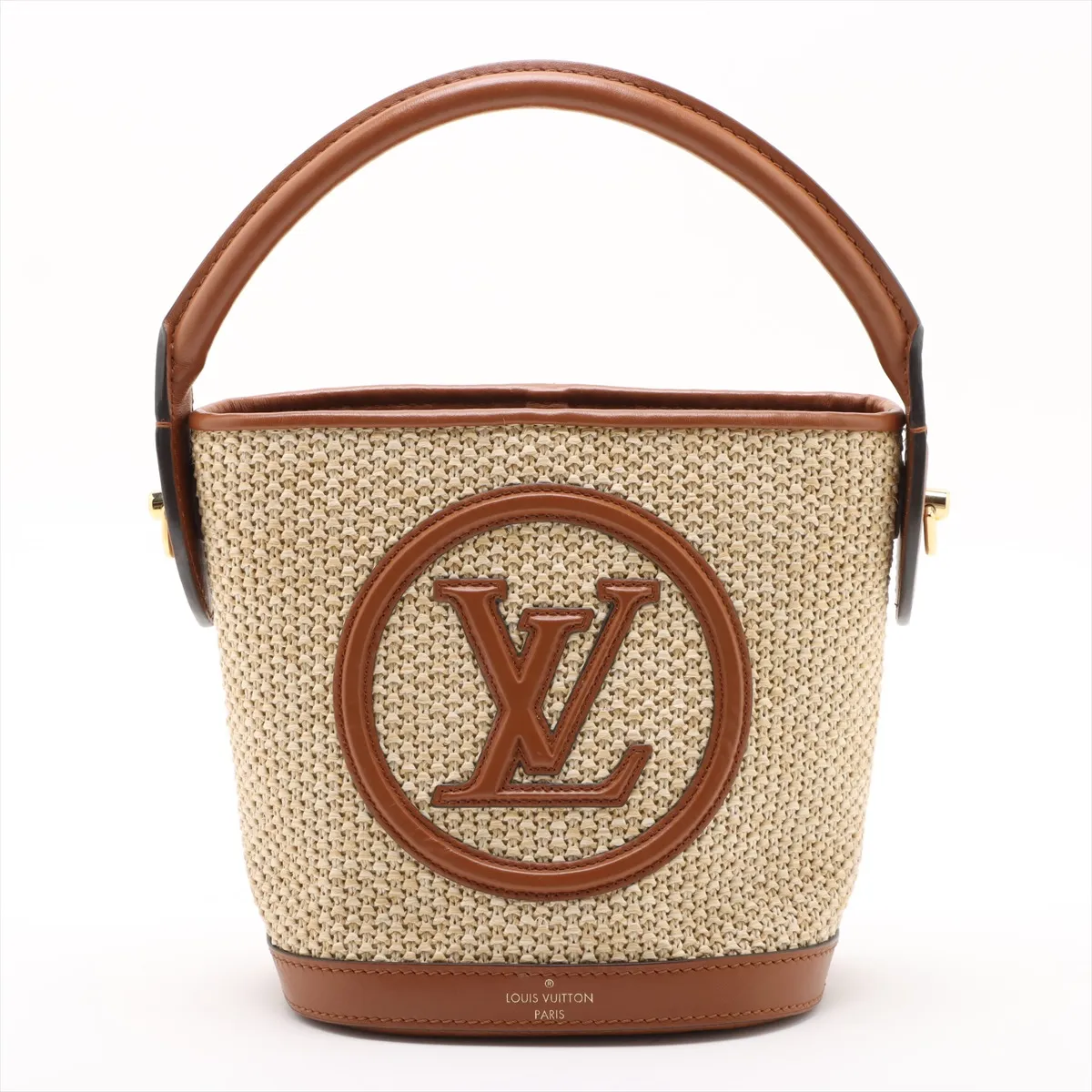 LV Logo Petit Bucket M59962 Brown RFID Reactive