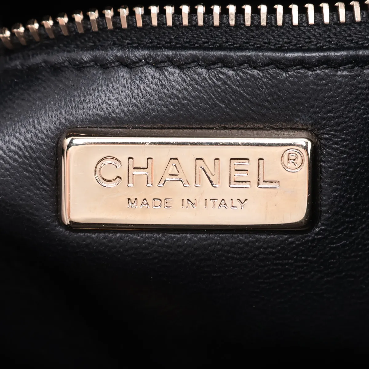 [Individually packaged] Chanel Coco Mark Sequin x Leather Single Flap Double Chain Bag Navy x Black Gold Hardware P2AJ7E2A Random Plate — view 9