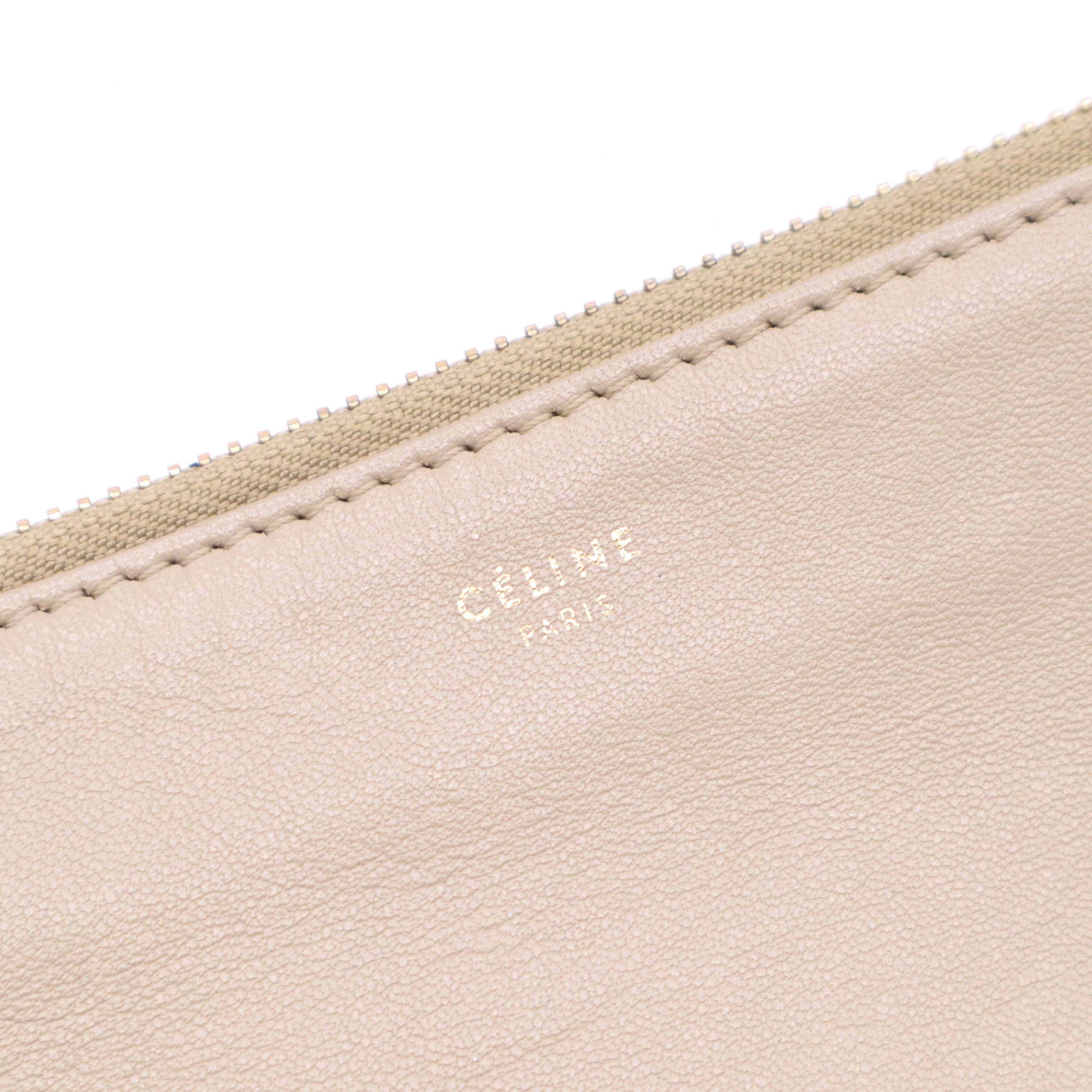 Leather Shoulder Bag, Beige — view 9