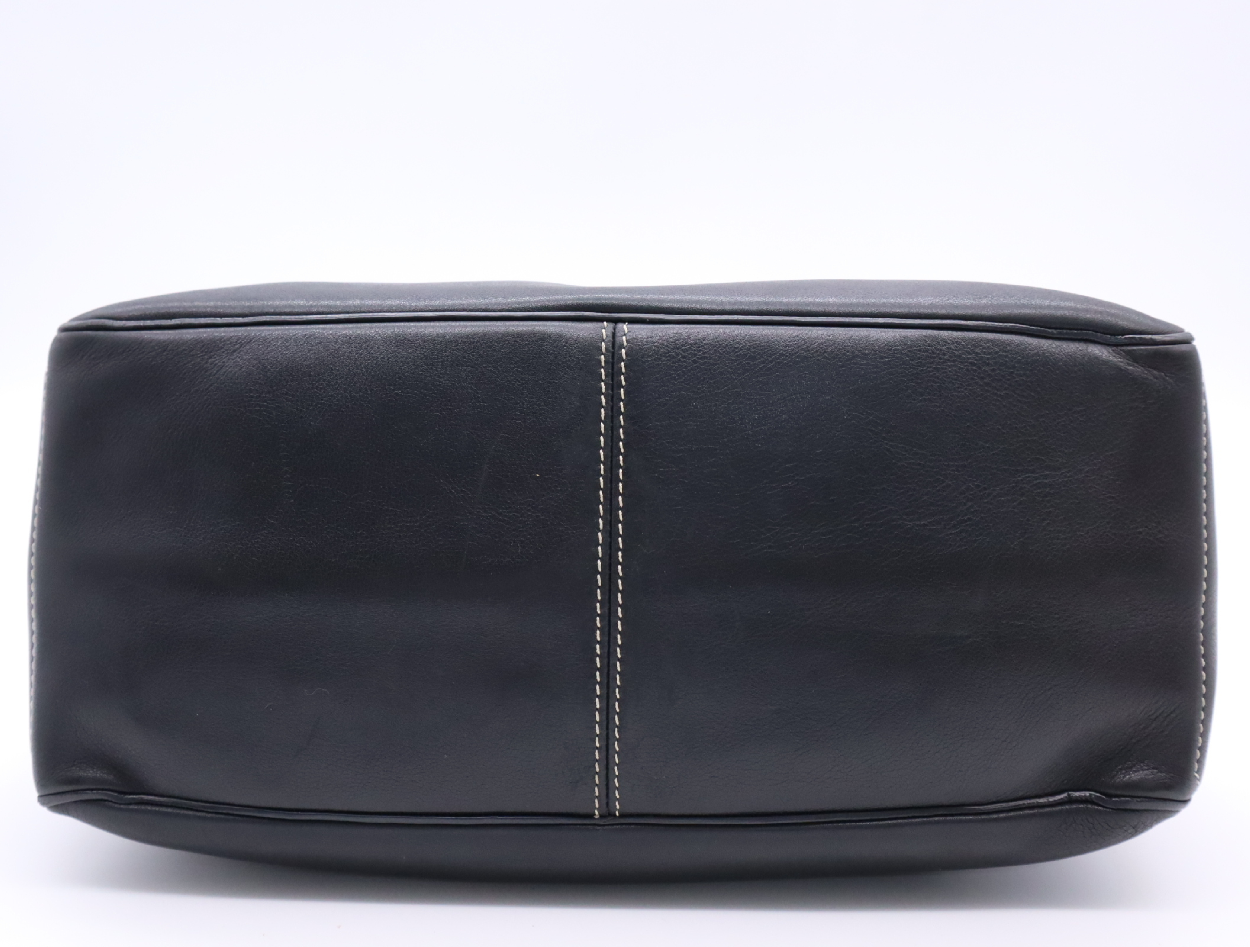 Leather Boogie Bag, Black, Silver Hardware, Handbag — view 4