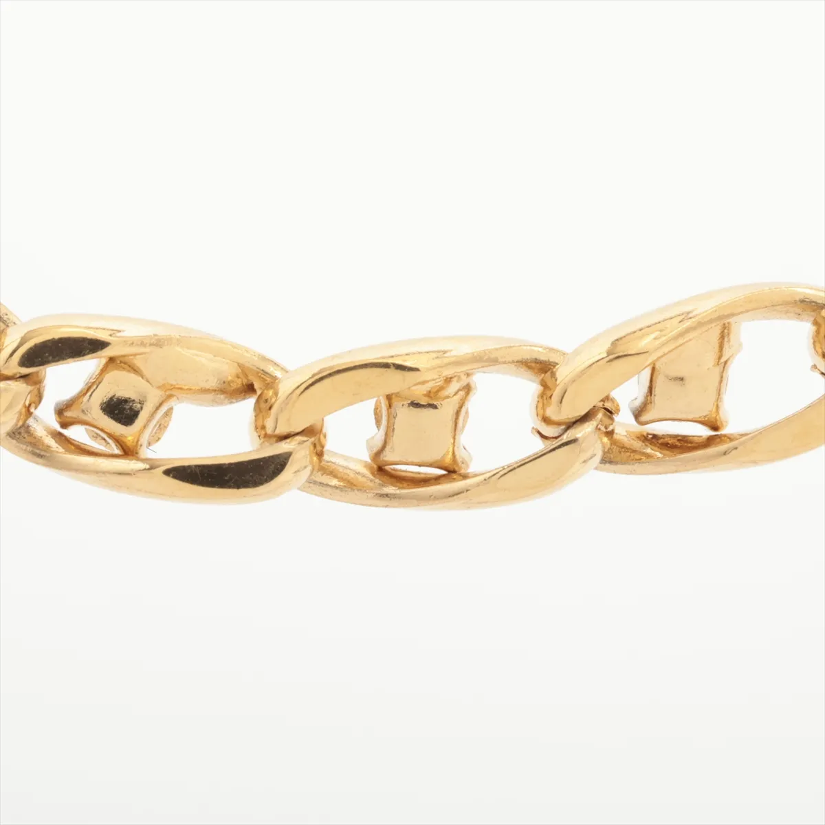necklace, gold plated with rhinestones. Shows signs of wear, — view 3