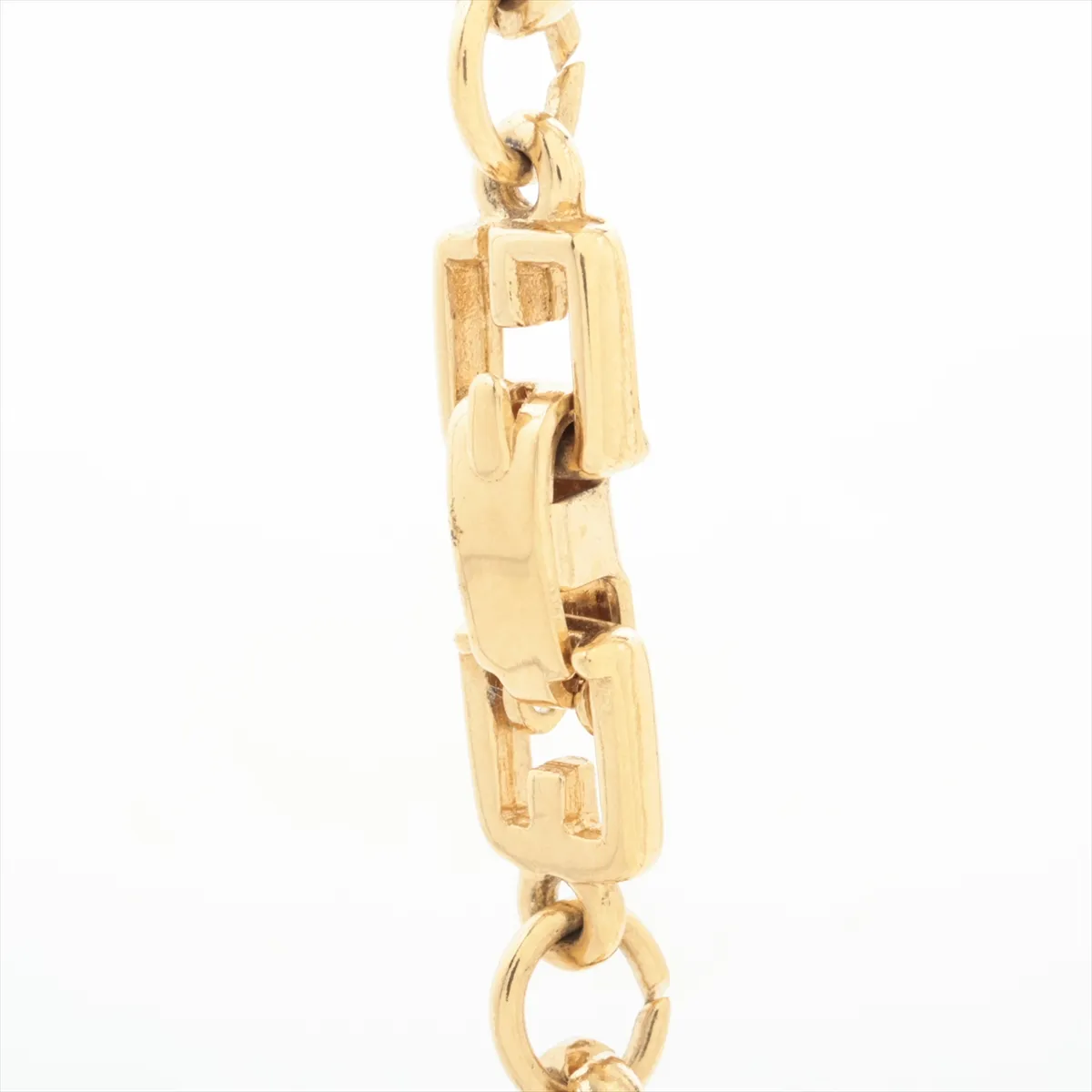 necklace, gold plated with rhinestones. Shows signs of wear, — view 4