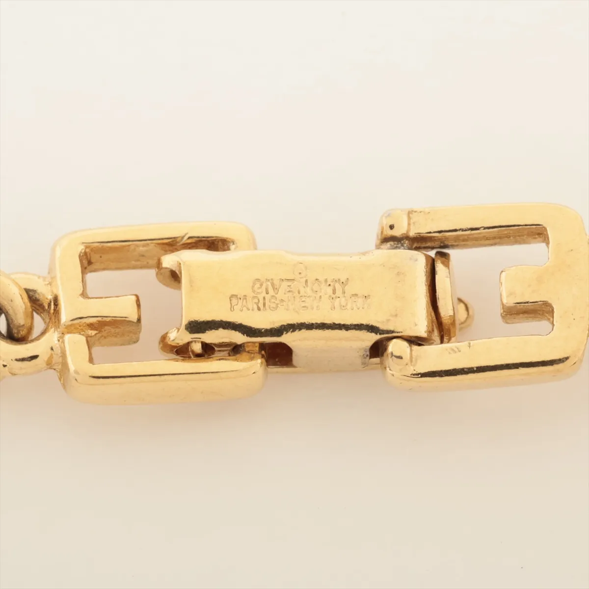 necklace, gold plated with rhinestones. Shows signs of wear, — view 5