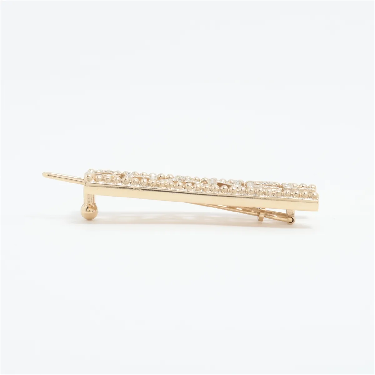 Logo F23A Hair Clip GP x Rhinestone Gold Thread — view 2