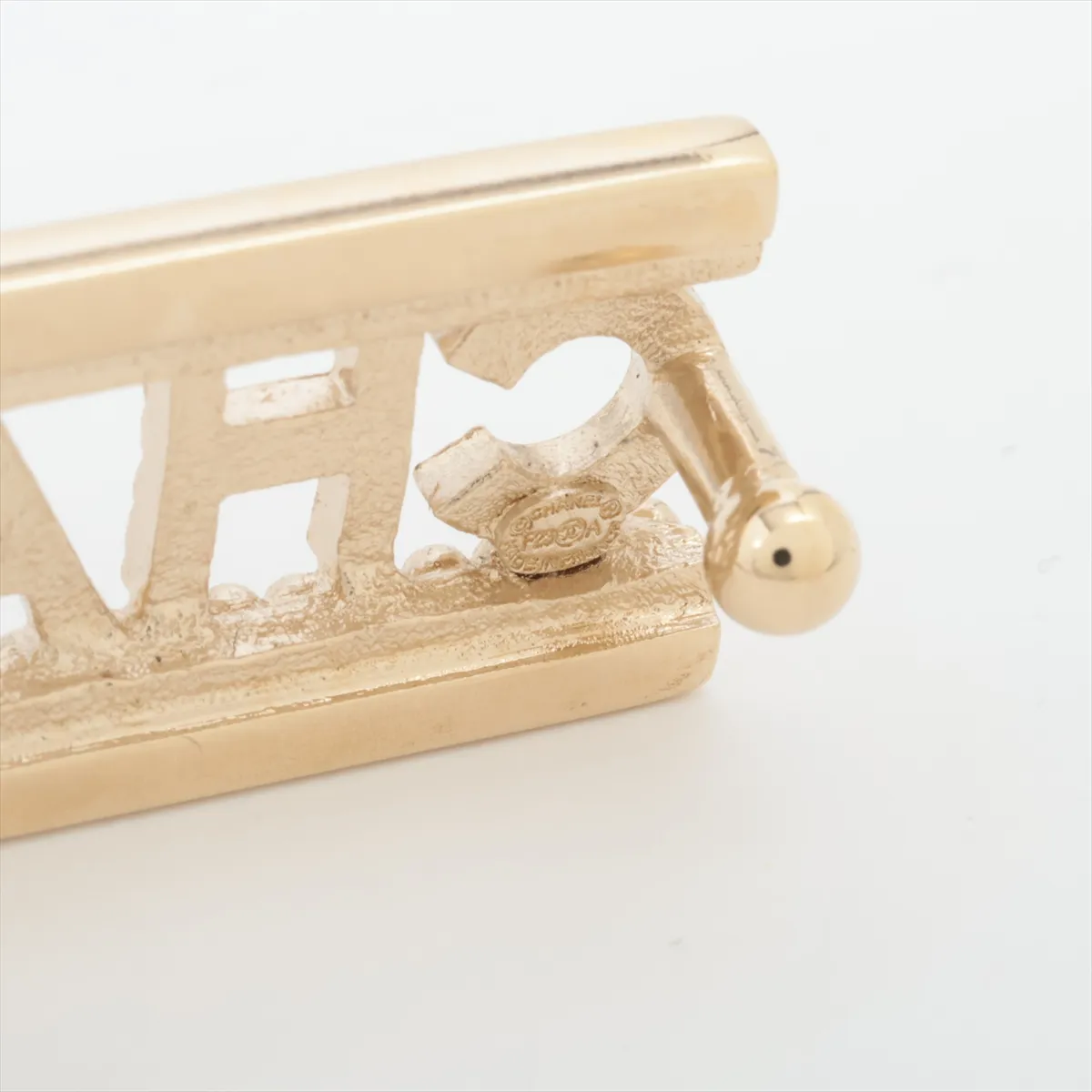 Logo F23A Hair Clip GP x Rhinestone Gold Thread — view 6