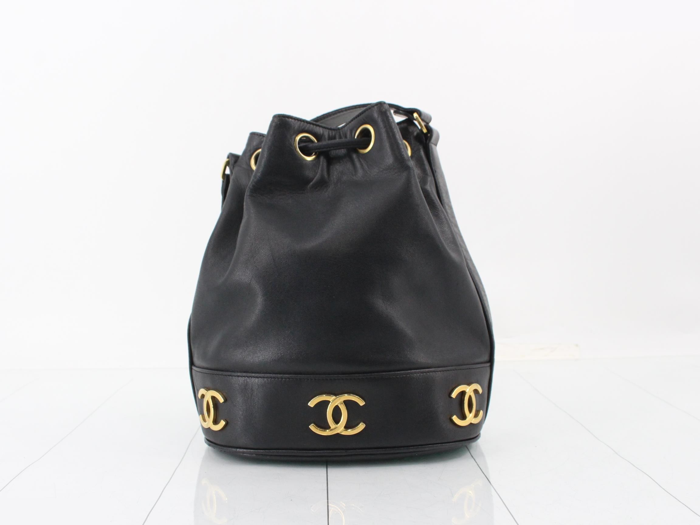 Lambskin Coco Ball Drawstring Shoulder Bag — view 2