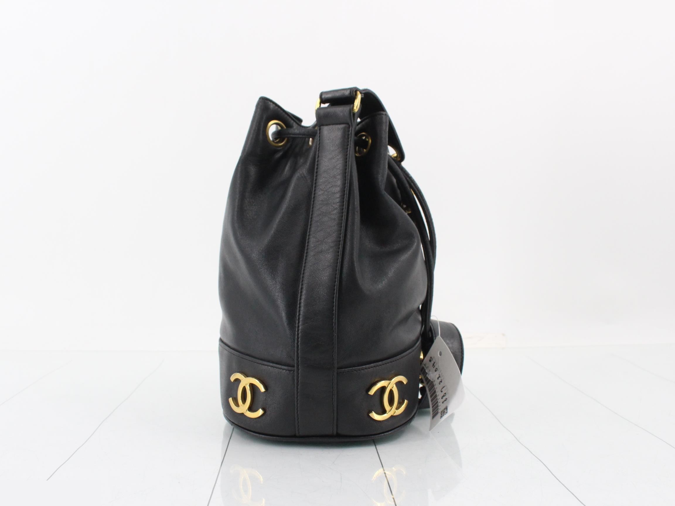 Lambskin Coco Ball Drawstring Shoulder Bag — view 4