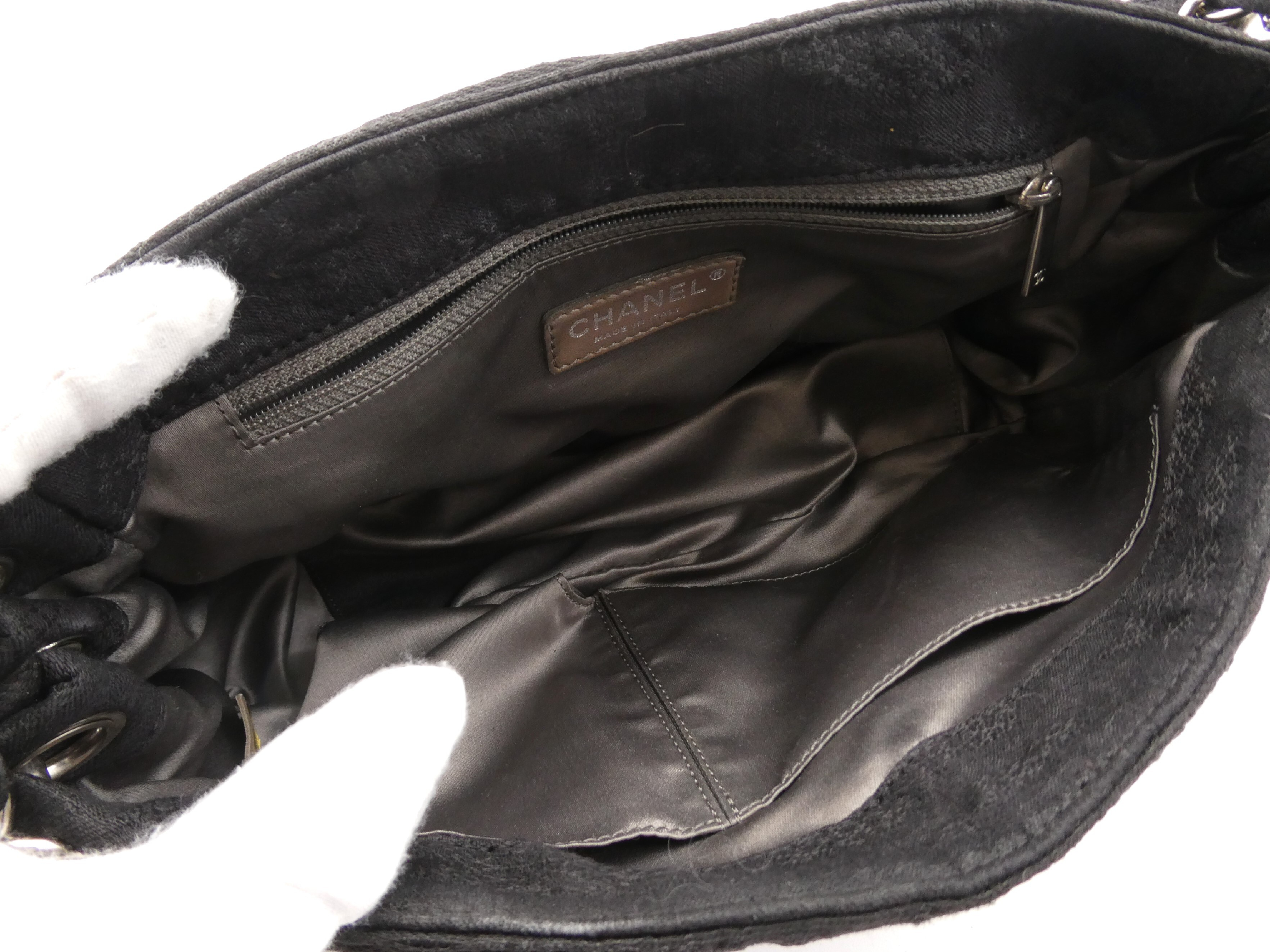 Matelassé Coco Mark Coated Canvas Chain Shoulder Bag — view 7