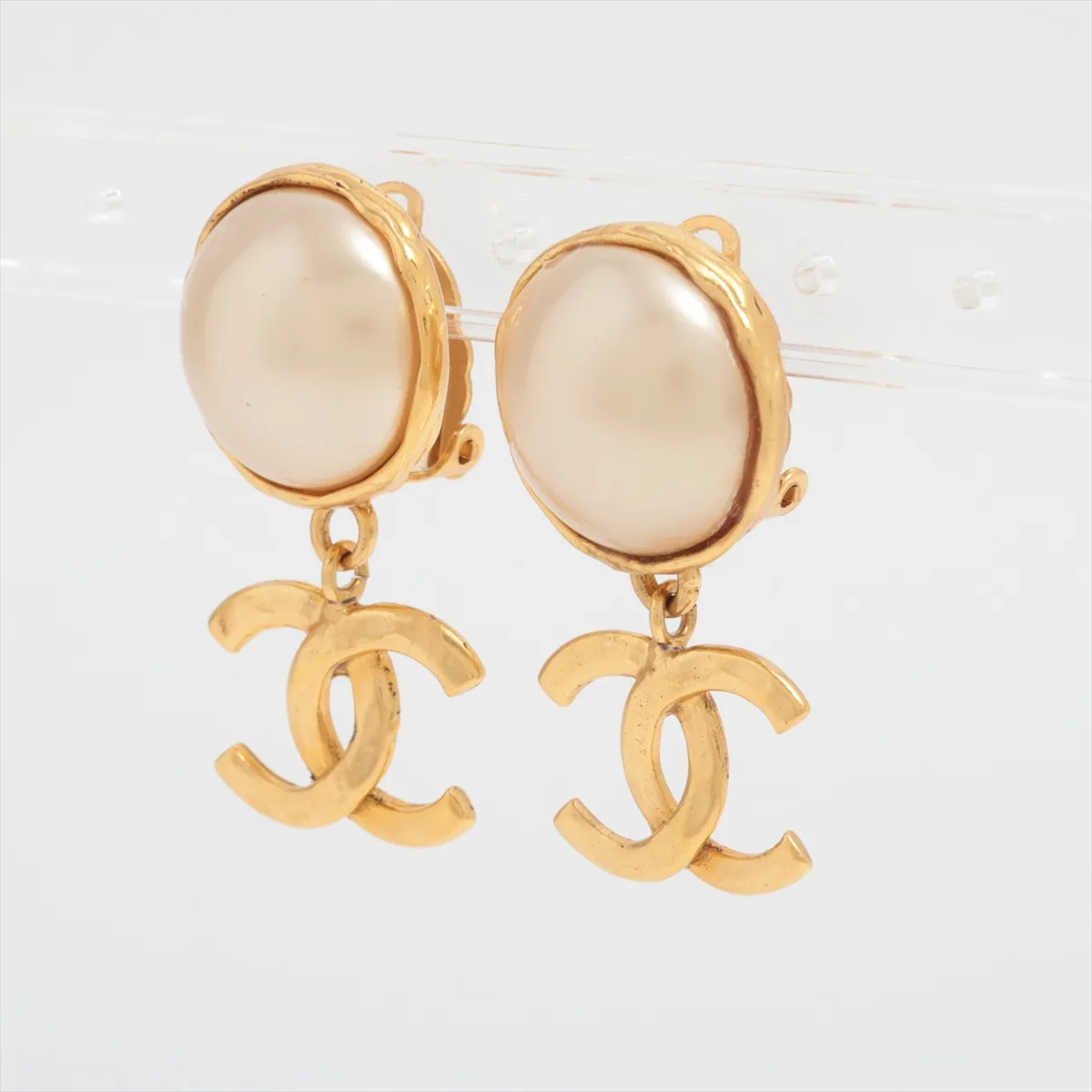 Cocomark 95P earrings (for both ears) GP x Fake Pearl Gold — view 3