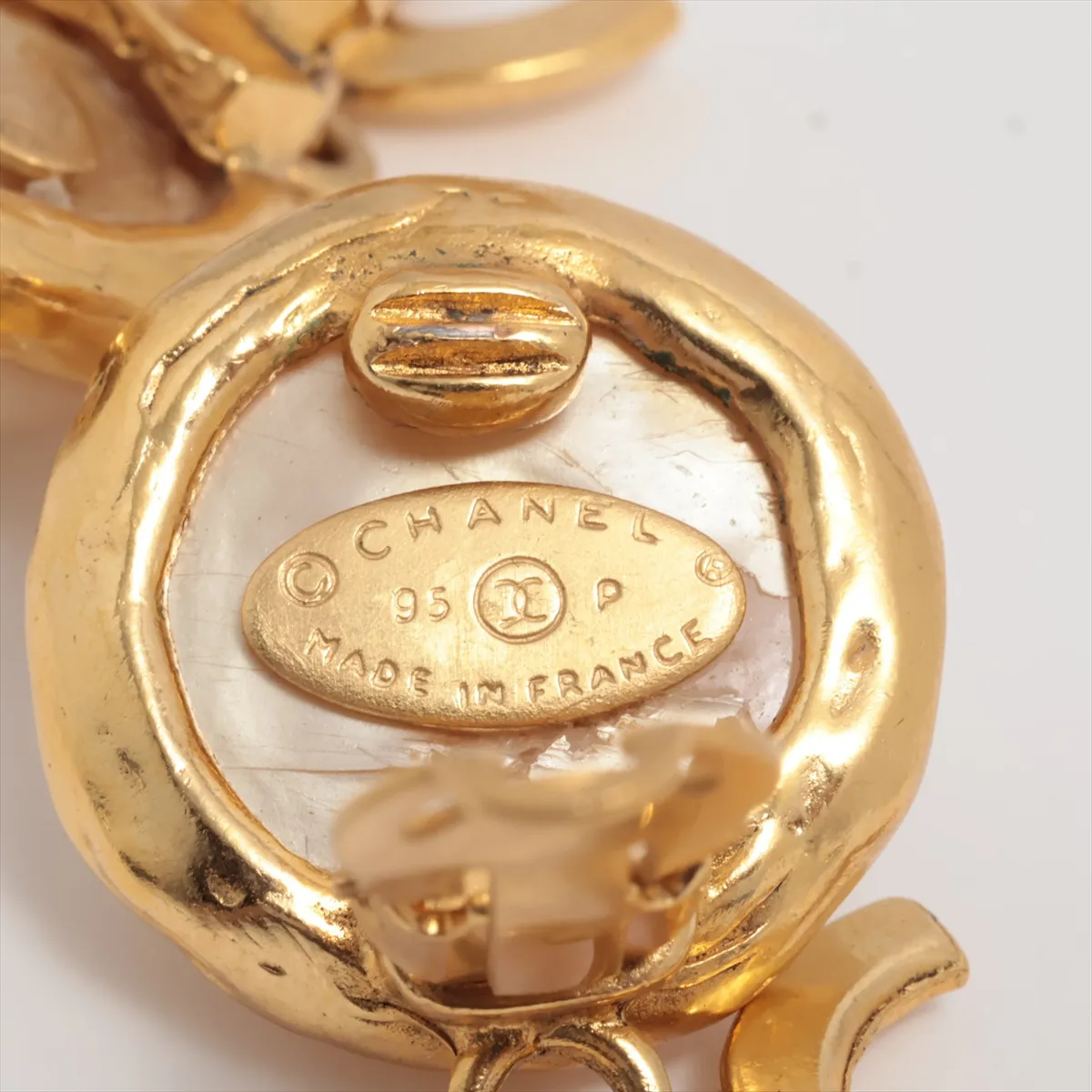 Cocomark 95P earrings (for both ears) GP x Fake Pearl Gold — view 5