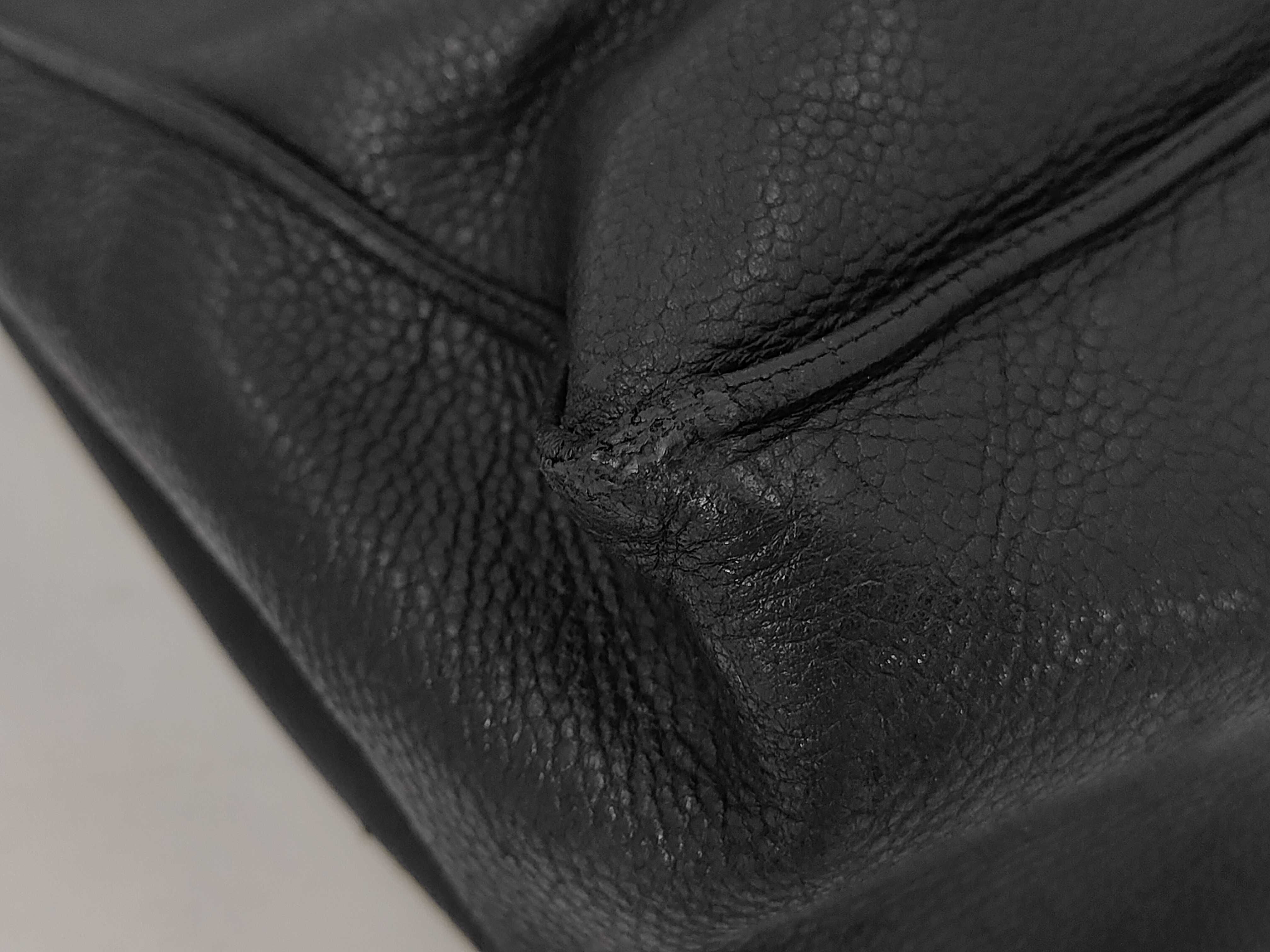 Caviar Skin Coco Mark Tote Bag, Black Tote Bag — view 3