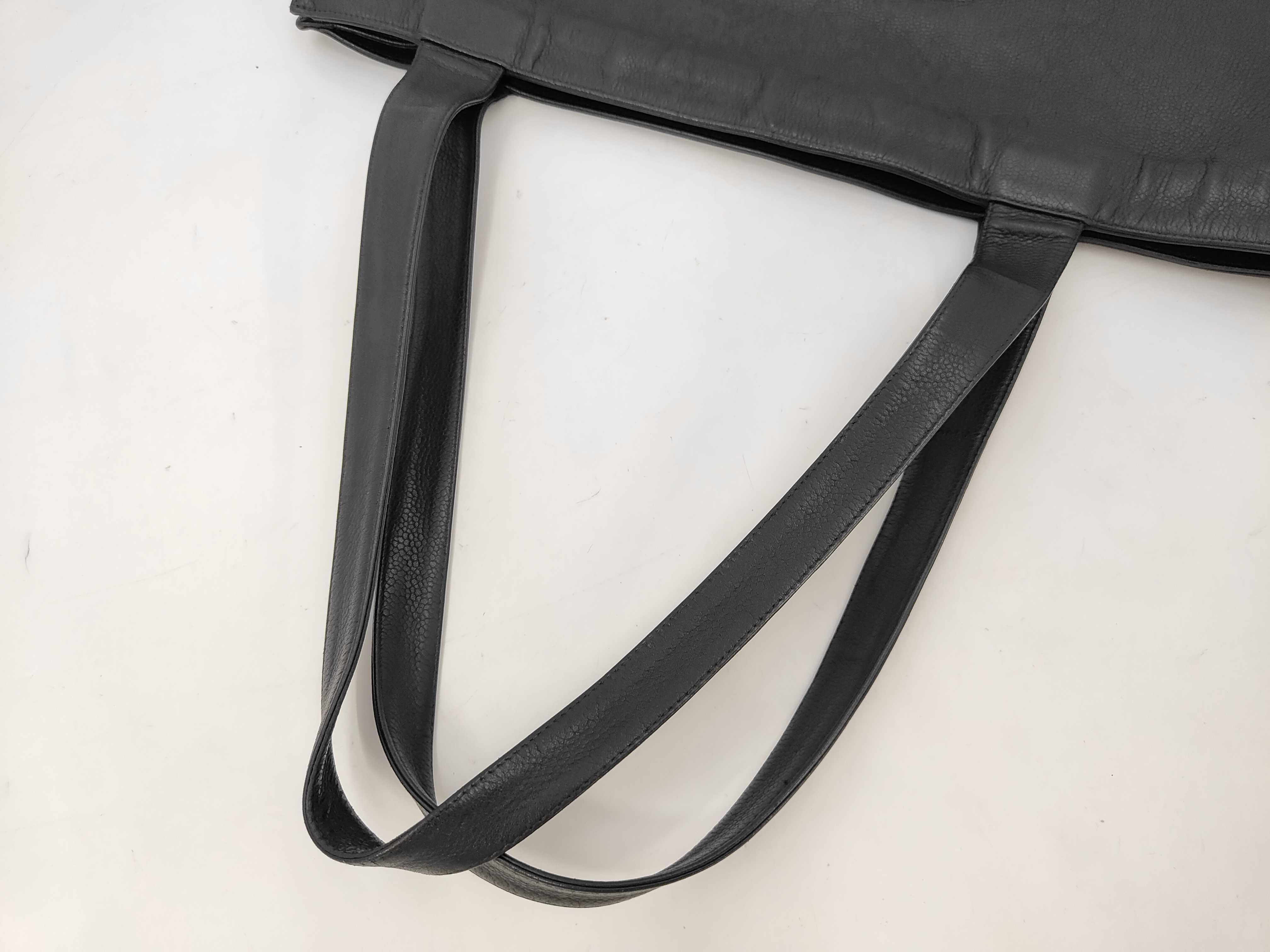 Caviar Skin Coco Mark Tote Bag, Black Tote Bag — view 5