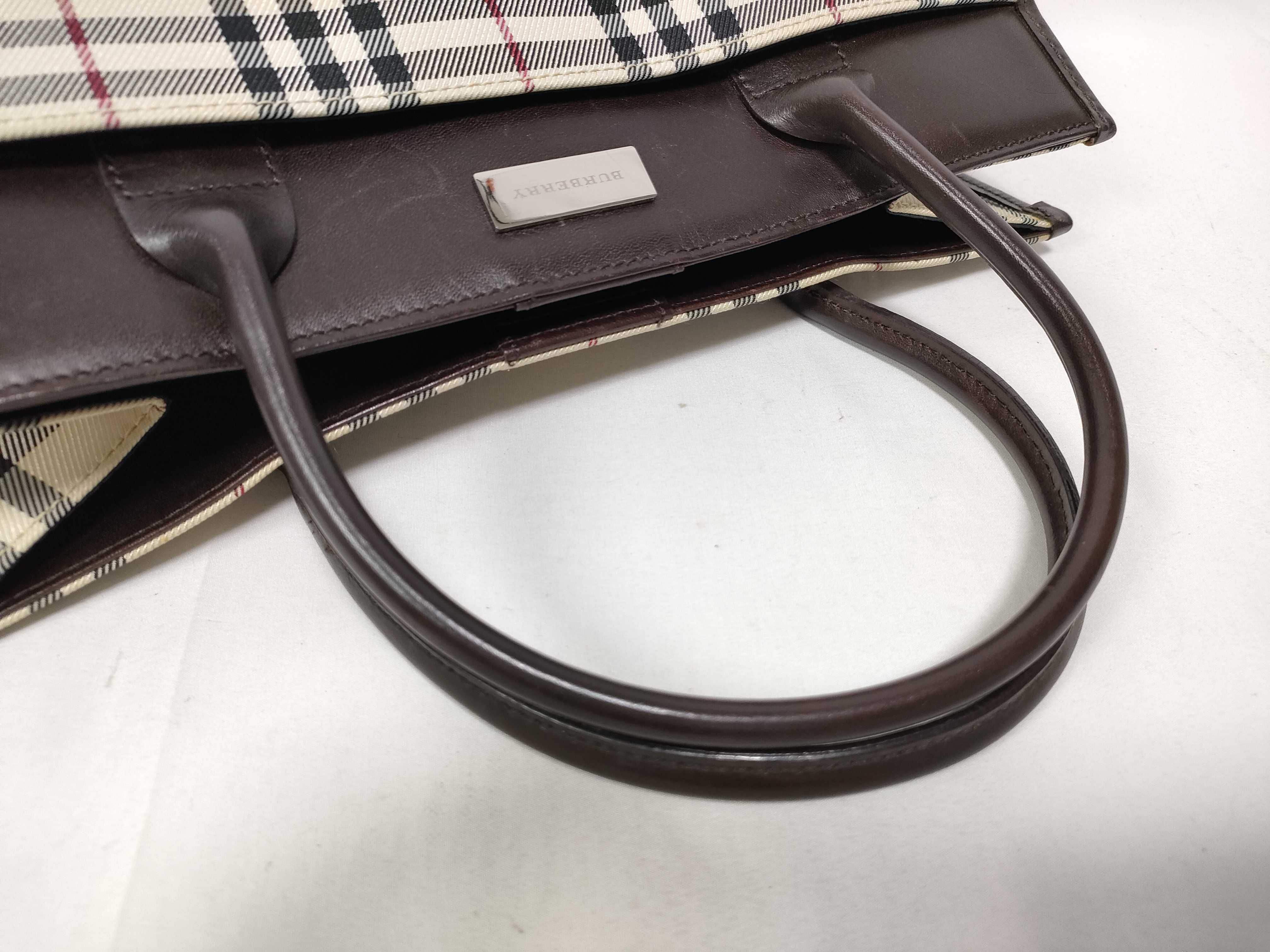 Nova Check Handbag with Logo Plate — view 11