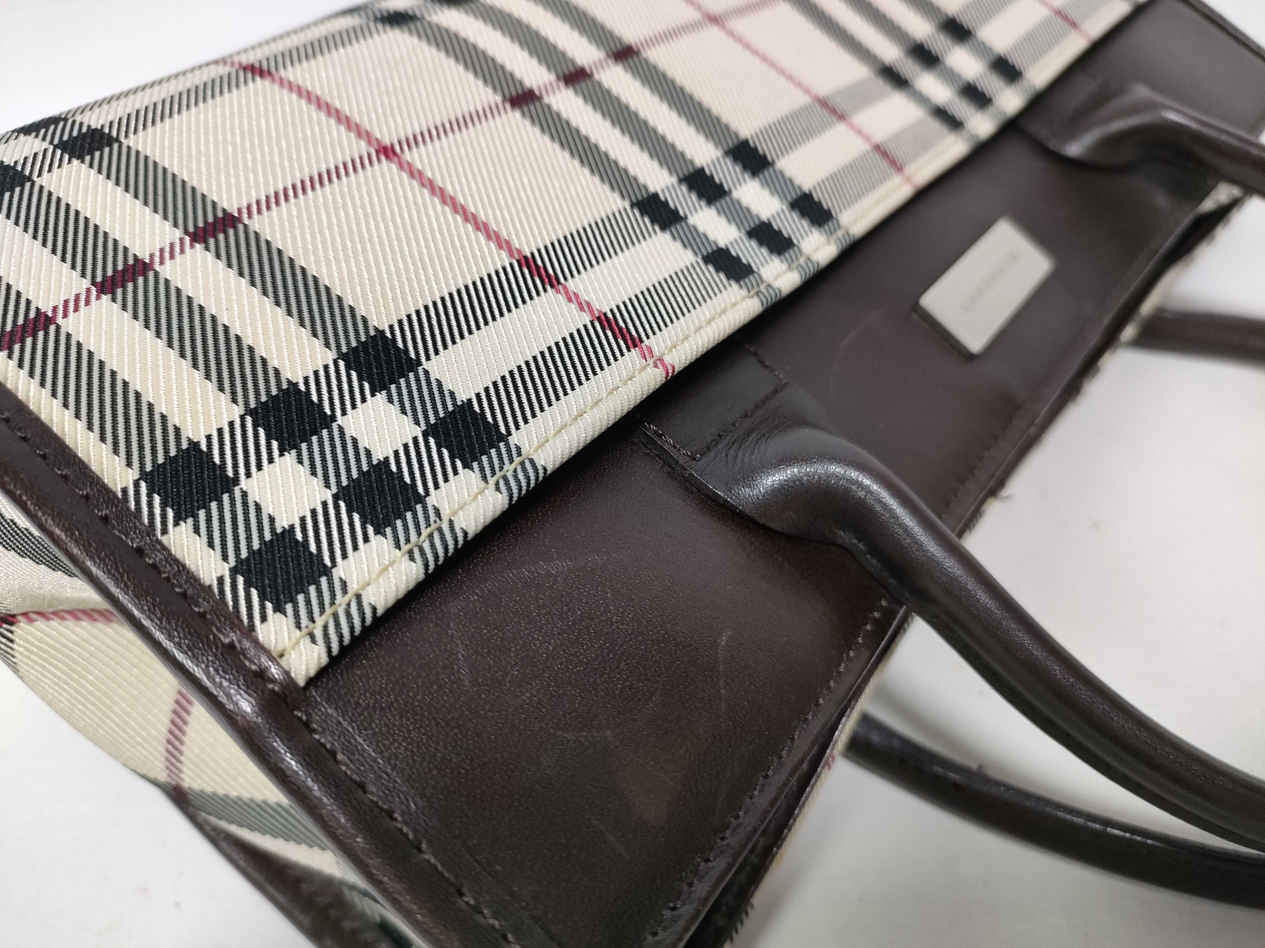 Nova Check Handbag with Logo Plate — view 12