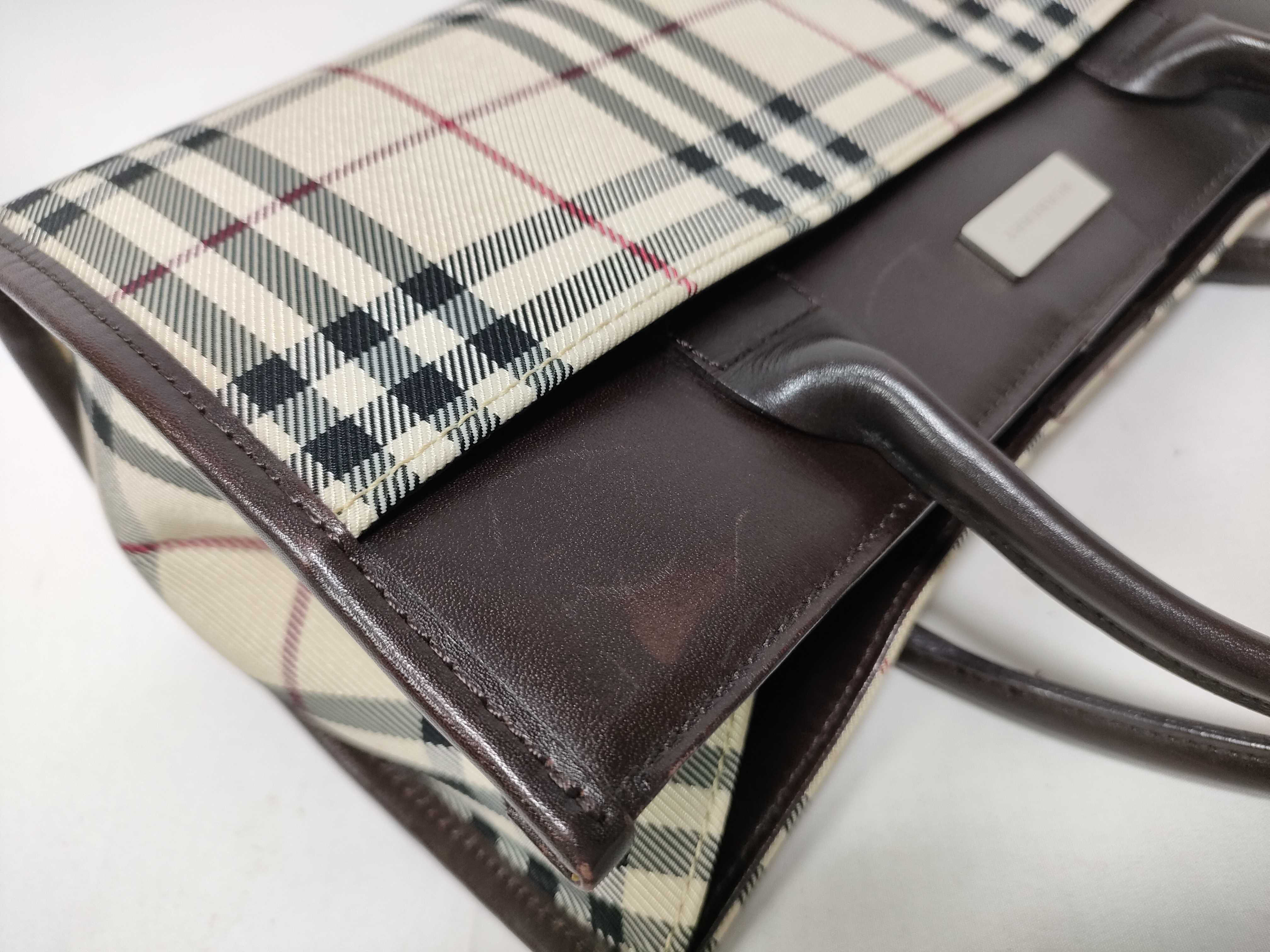 Nova Check Handbag with Logo Plate — view 13