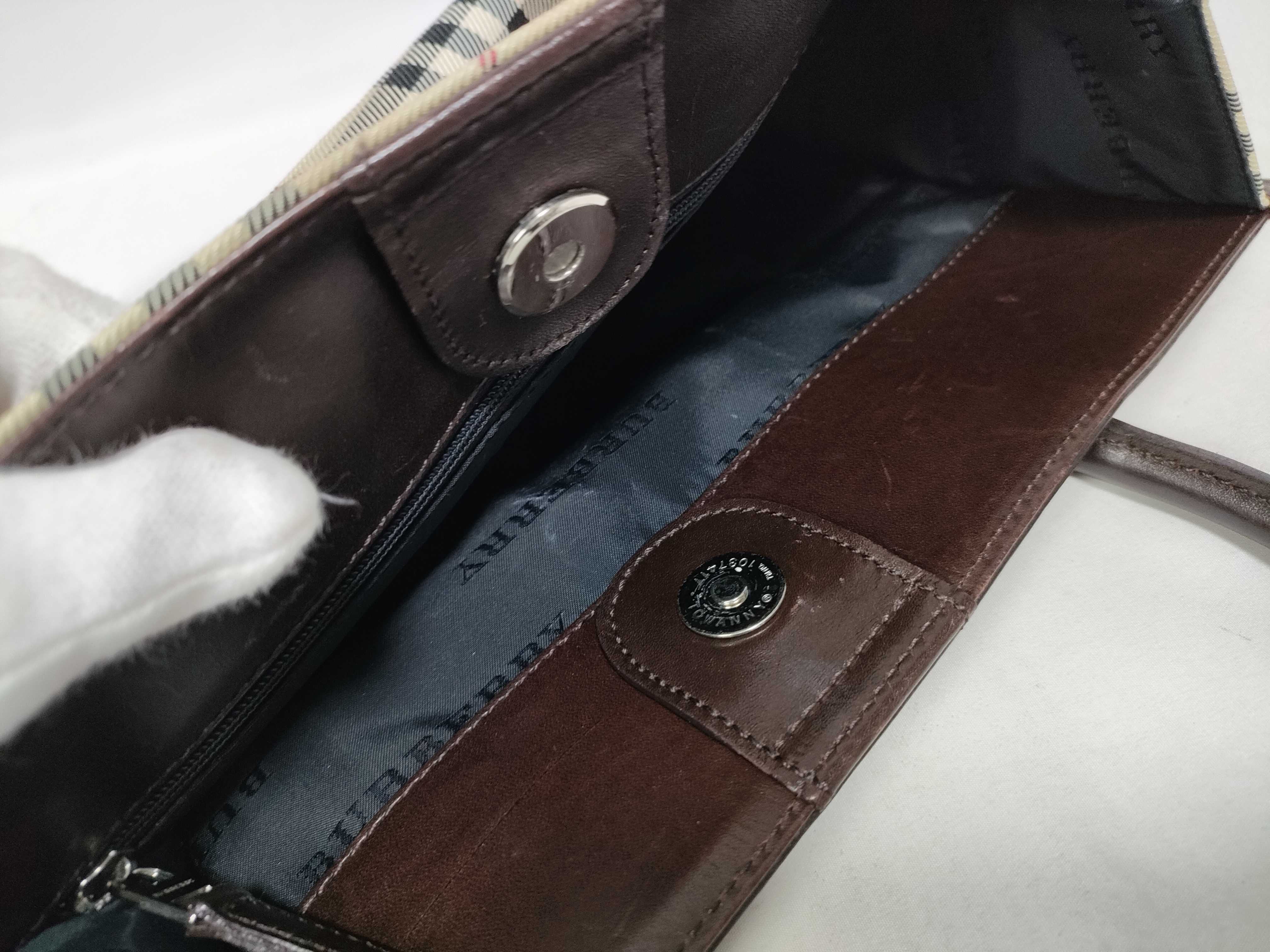 Nova Check Handbag with Logo Plate — view 14
