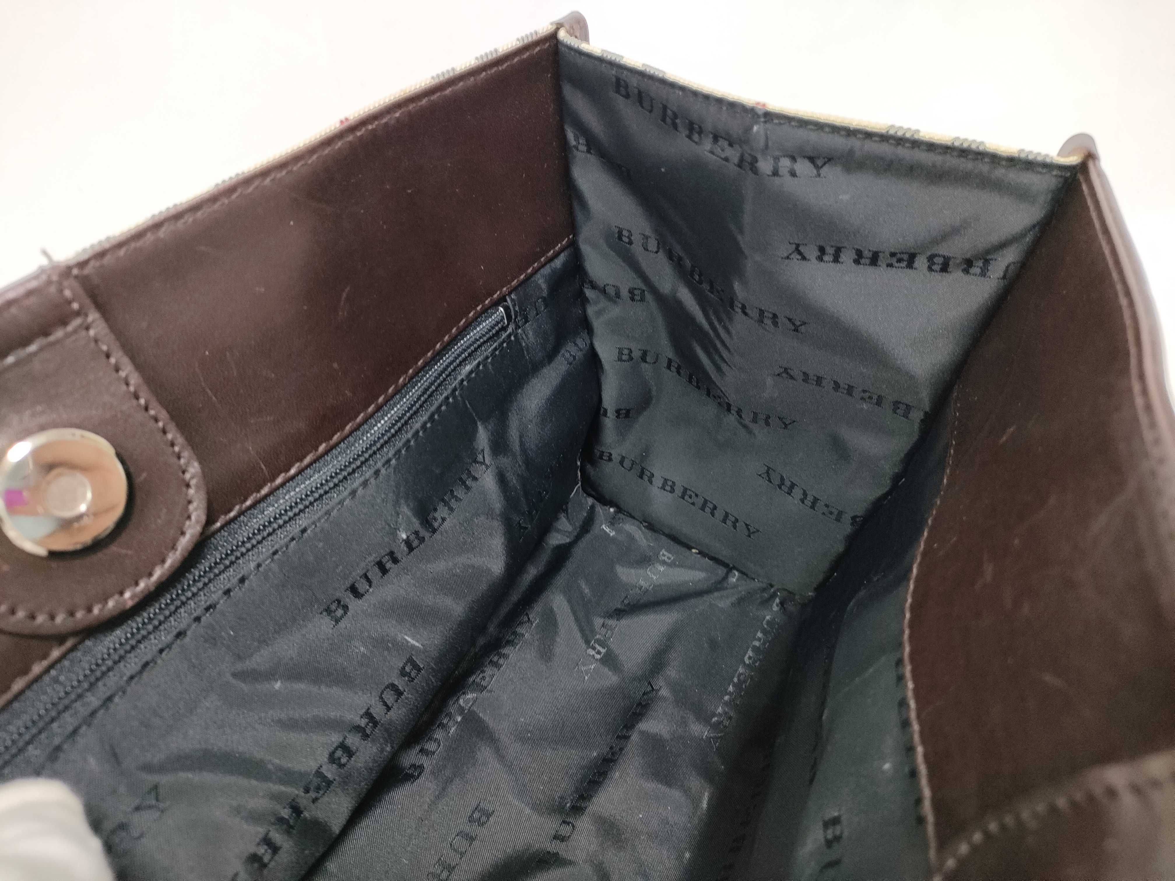 Nova Check Handbag with Logo Plate — view 15