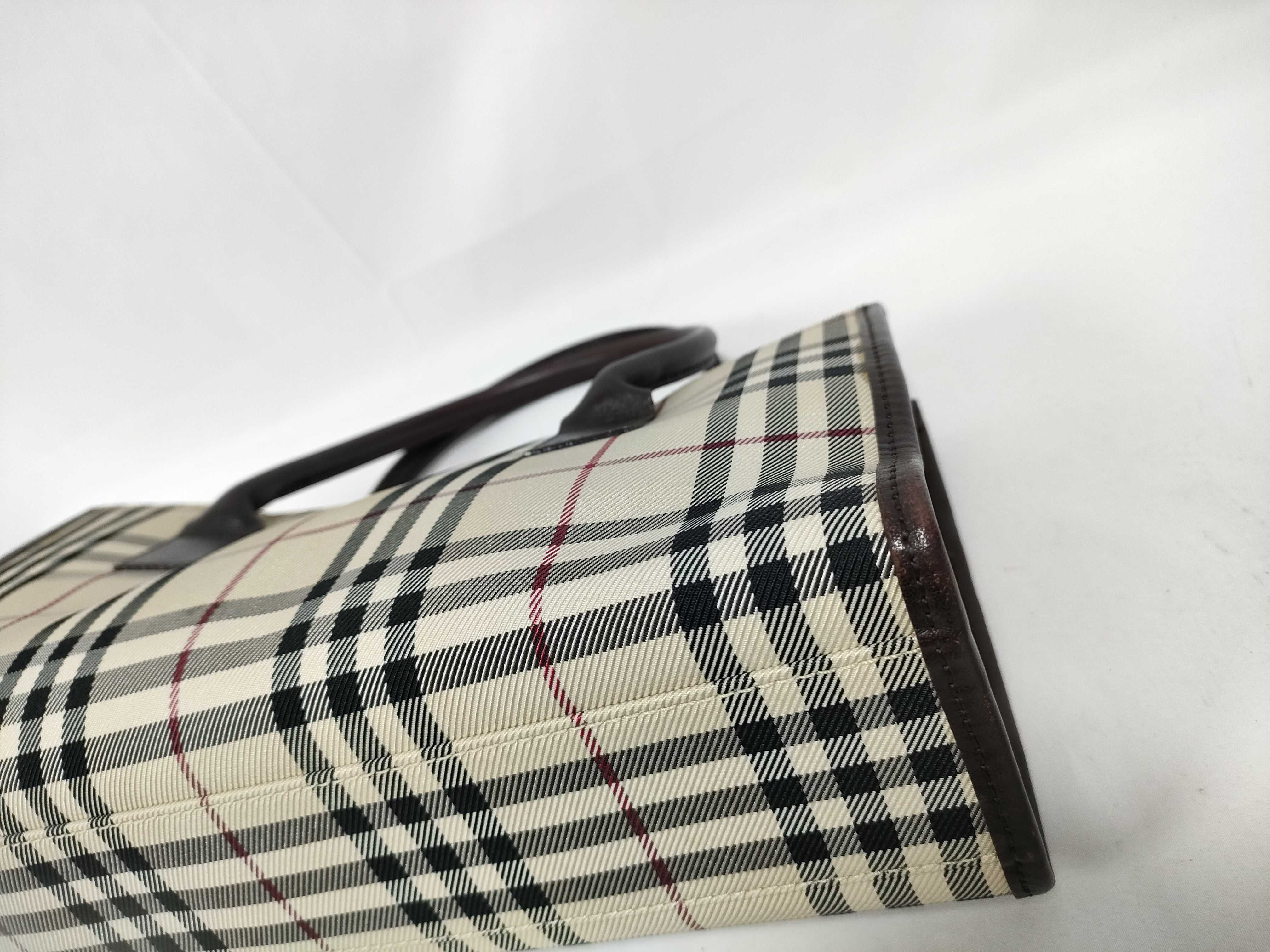 Nova Check Handbag with Logo Plate — view 4