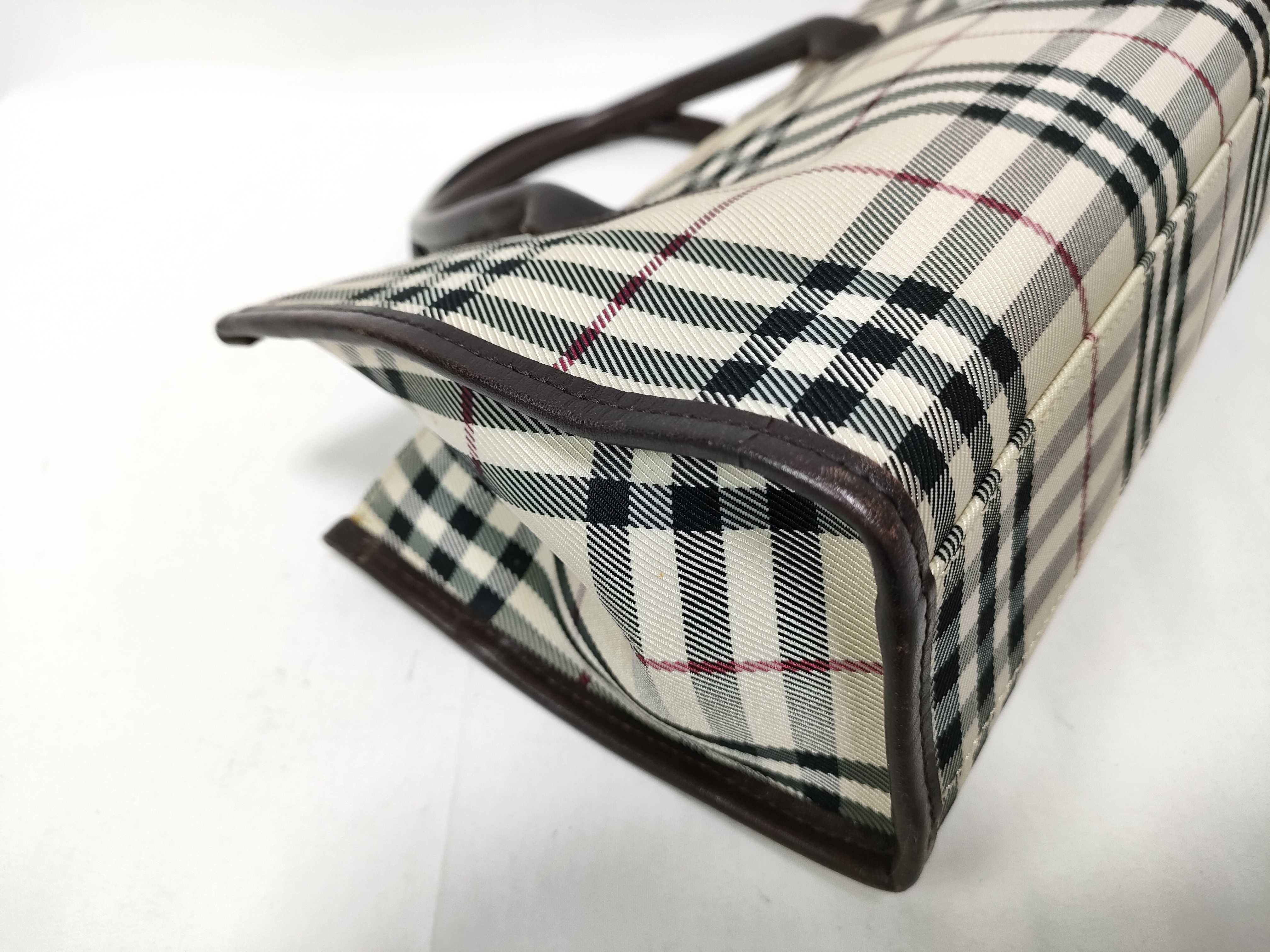 Nova Check Handbag with Logo Plate — view 5