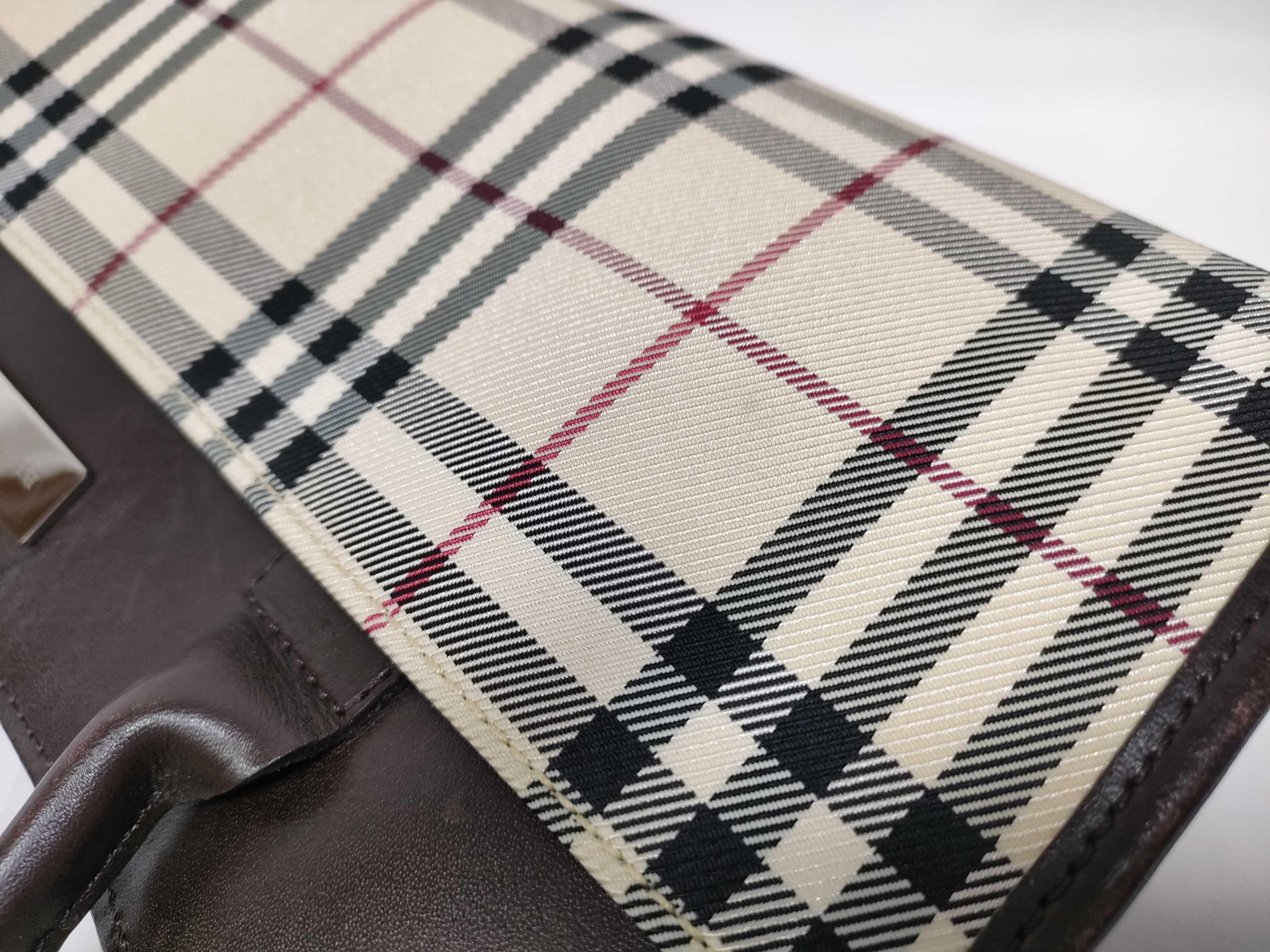 Nova Check Handbag with Logo Plate — view 8