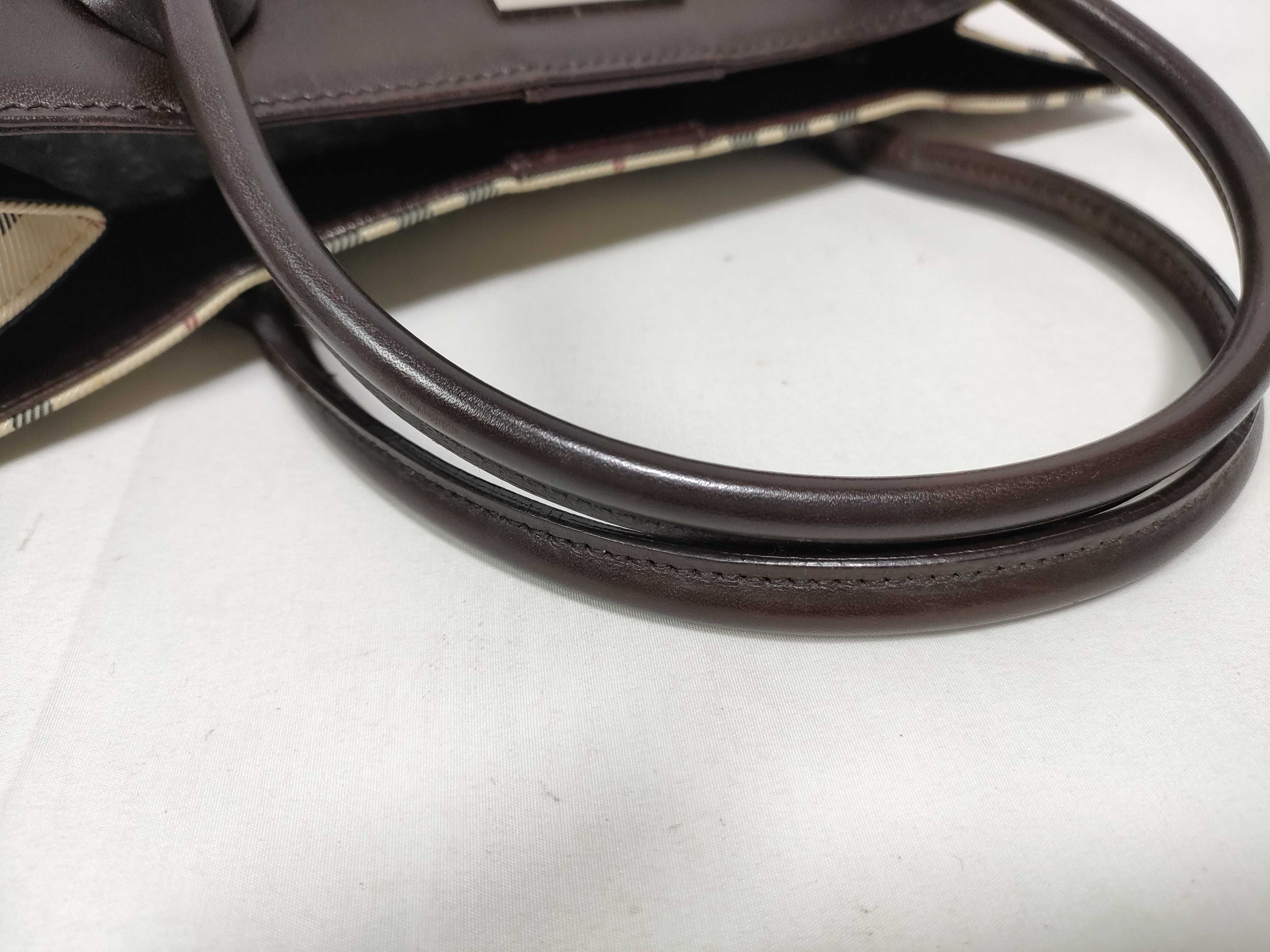 Nova Check Handbag with Logo Plate — view 10