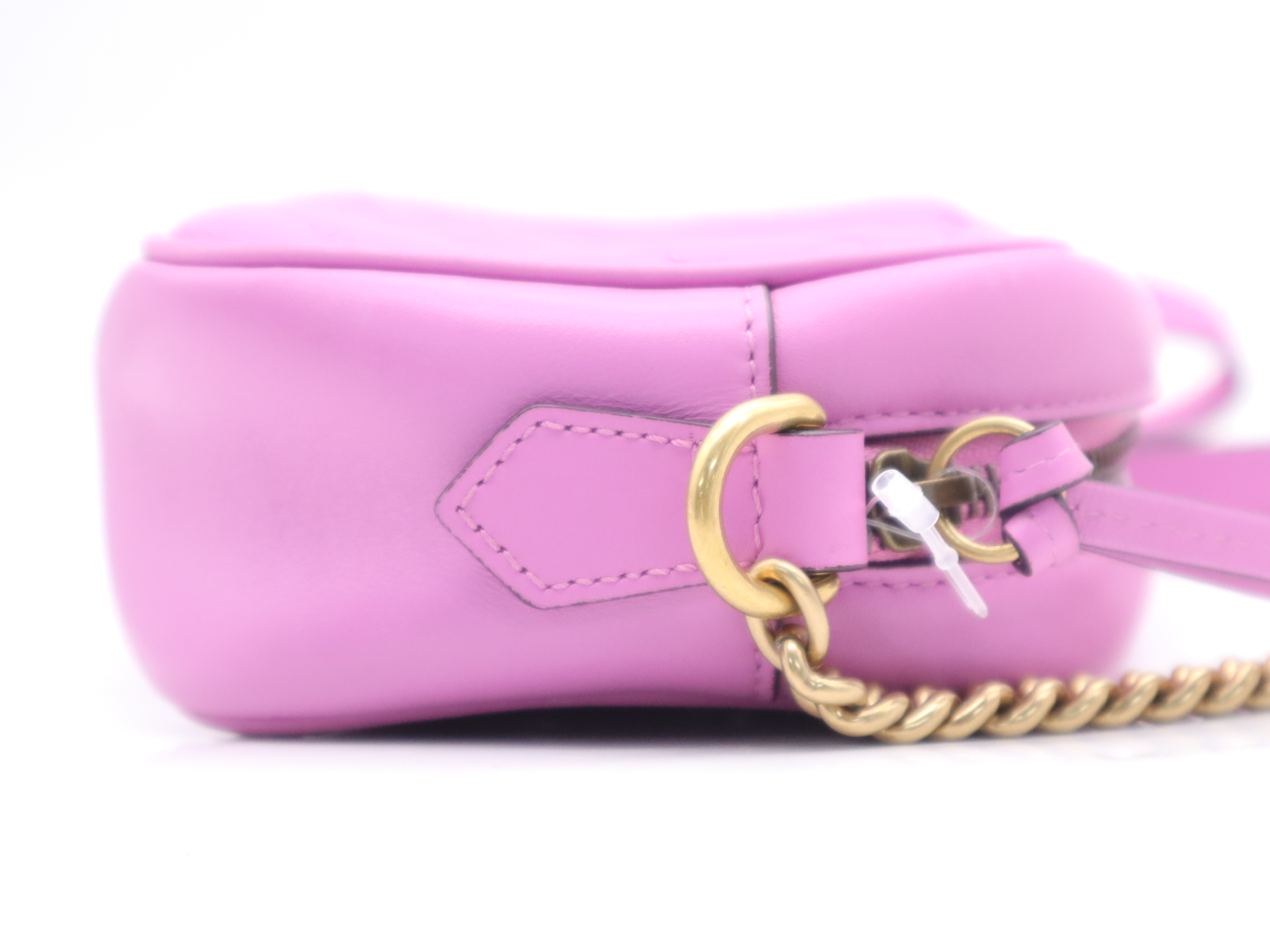 GG Marmont Quilted Mini Bag, Pink, Gold Hardware, Shoulder Bag — view 5