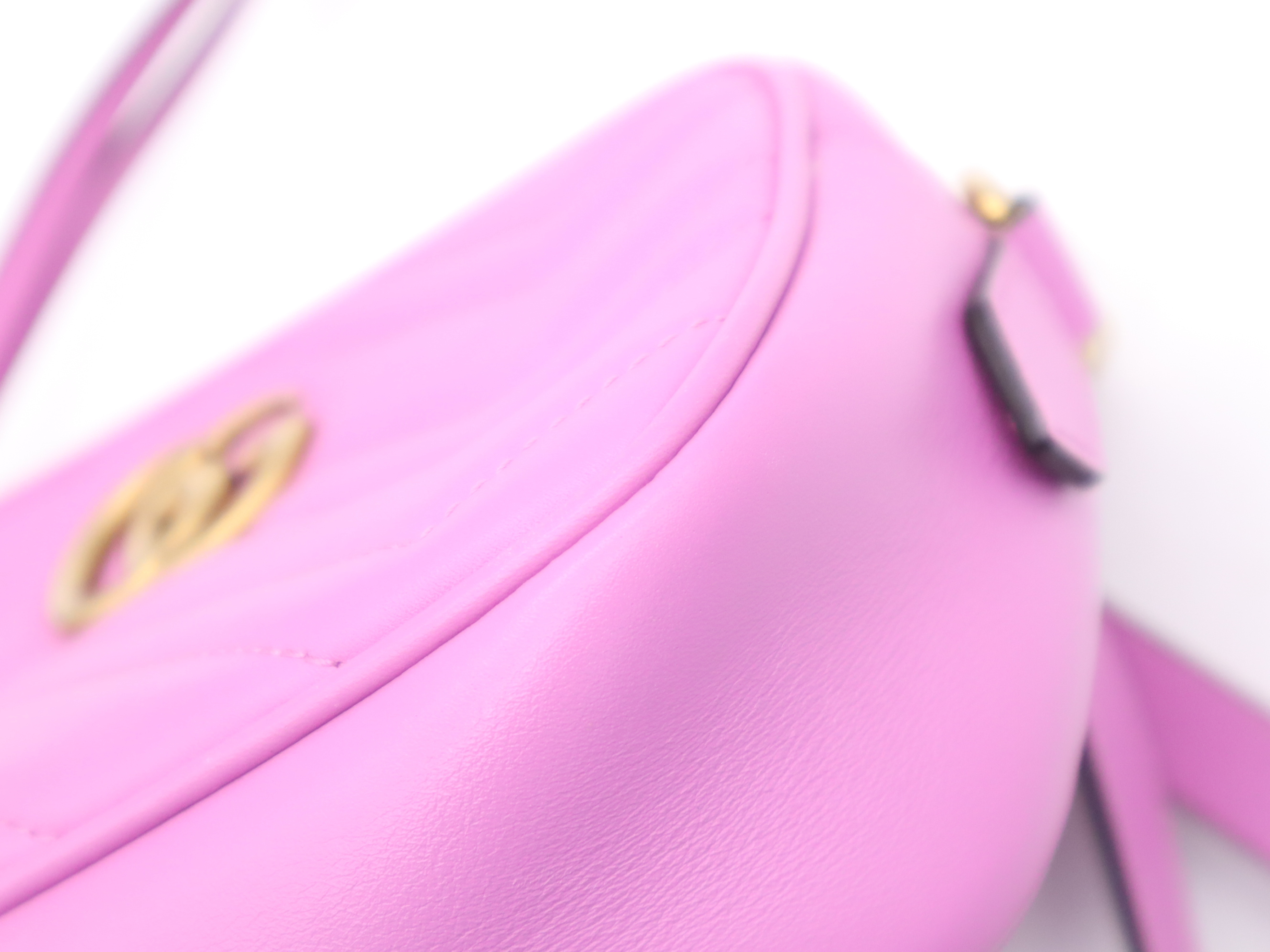 GG Marmont Quilted Mini Bag, Pink, Gold Hardware, Shoulder Bag — view 10