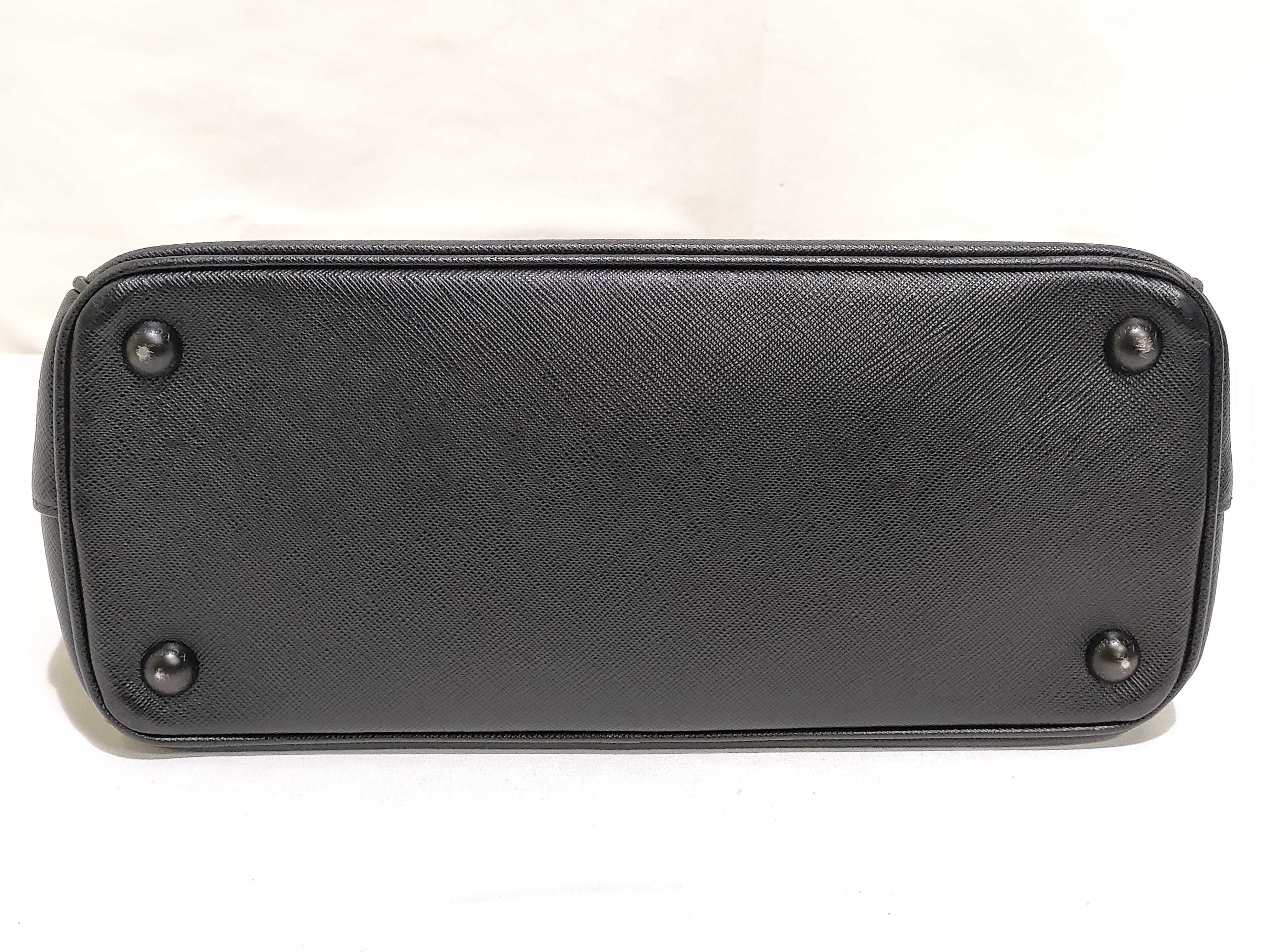 Galleria Saffiano Leather 2-Way Handbag/Shoulder Bag, Black, 1BA863 — view 7