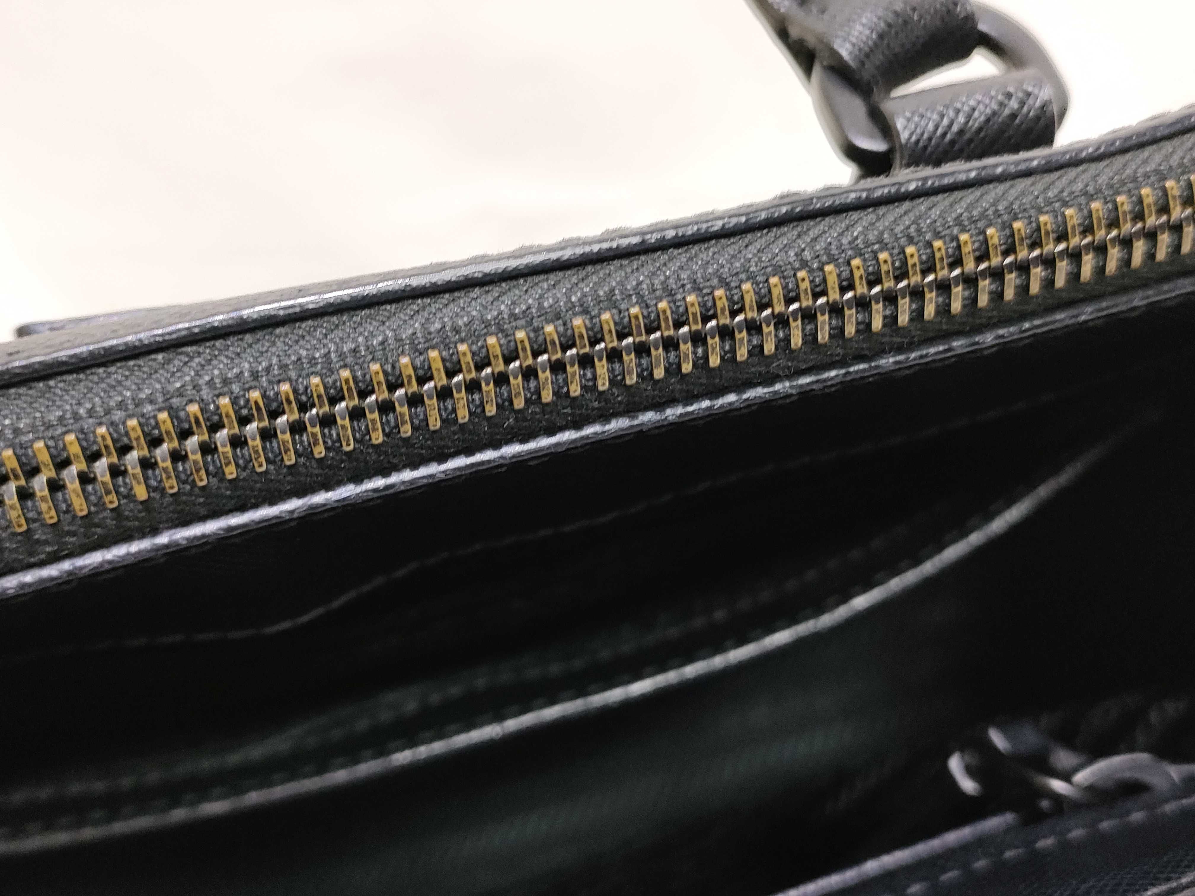 Galleria Saffiano Leather 2-Way Handbag/Shoulder Bag, Black, 1BA863 — view 8