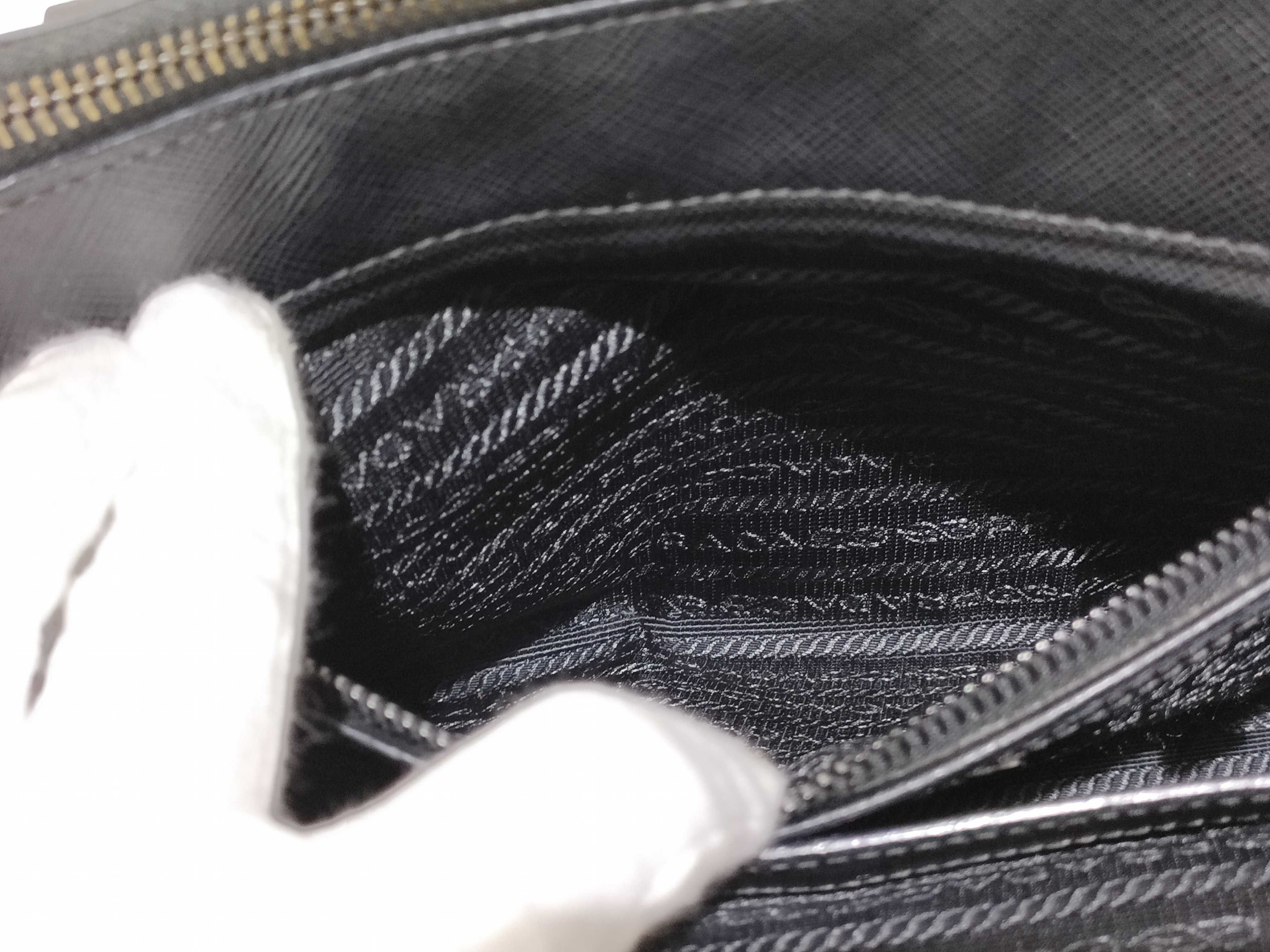 Galleria Saffiano Leather 2-Way Handbag/Shoulder Bag, Black, 1BA863 — view 10