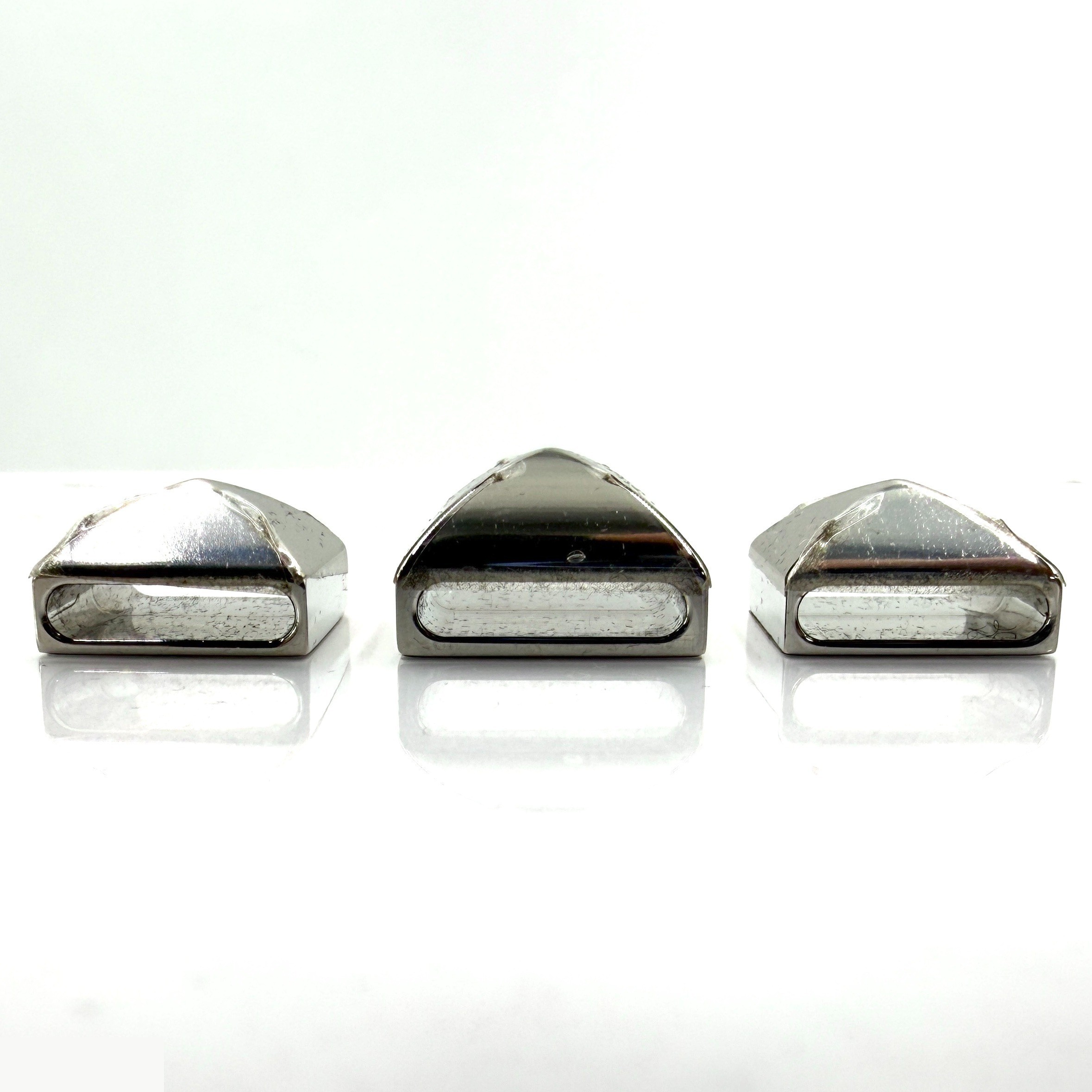 Medor Triple Scarf Ring Set (3 pieces) - Studded Silver — view 5