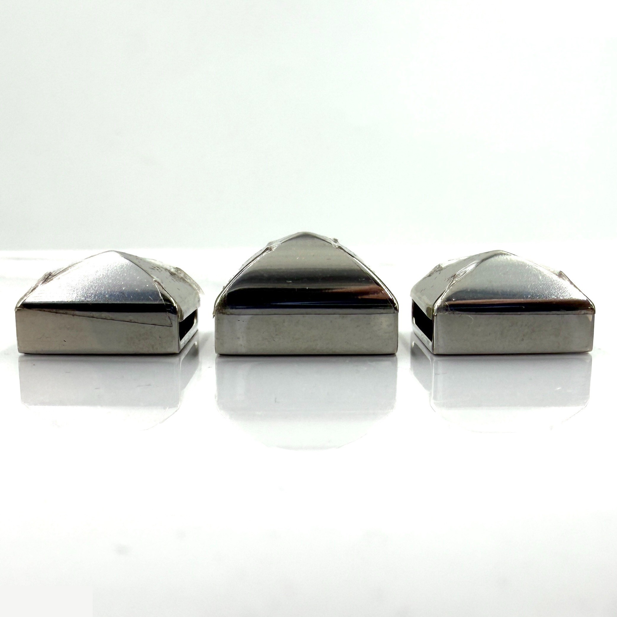 Medor Triple Scarf Ring Set (3 pieces) - Studded Silver — view 6
