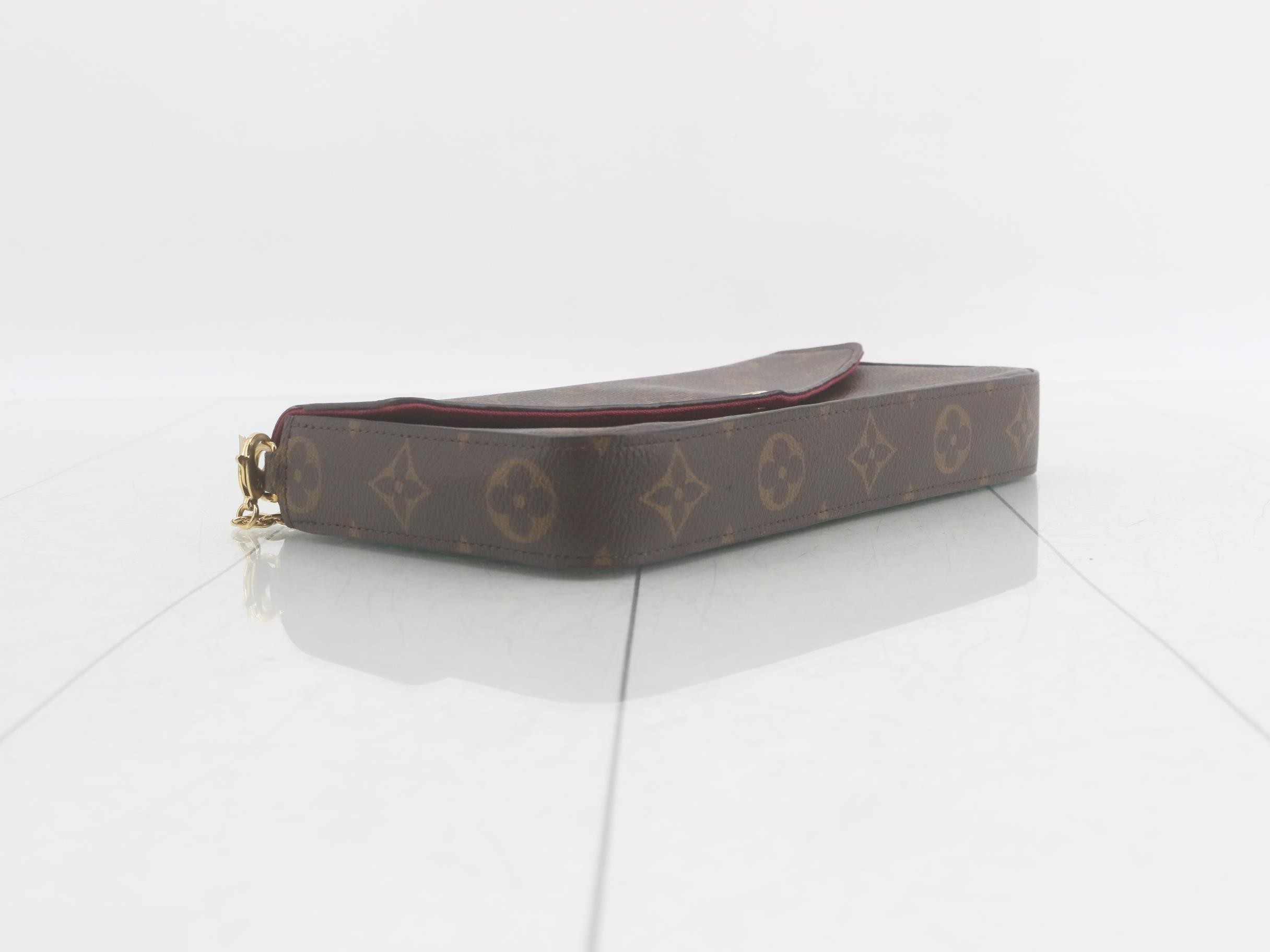 Monogram Pochette Felicie Fuchsia Shoulder Bag with Case — view 5