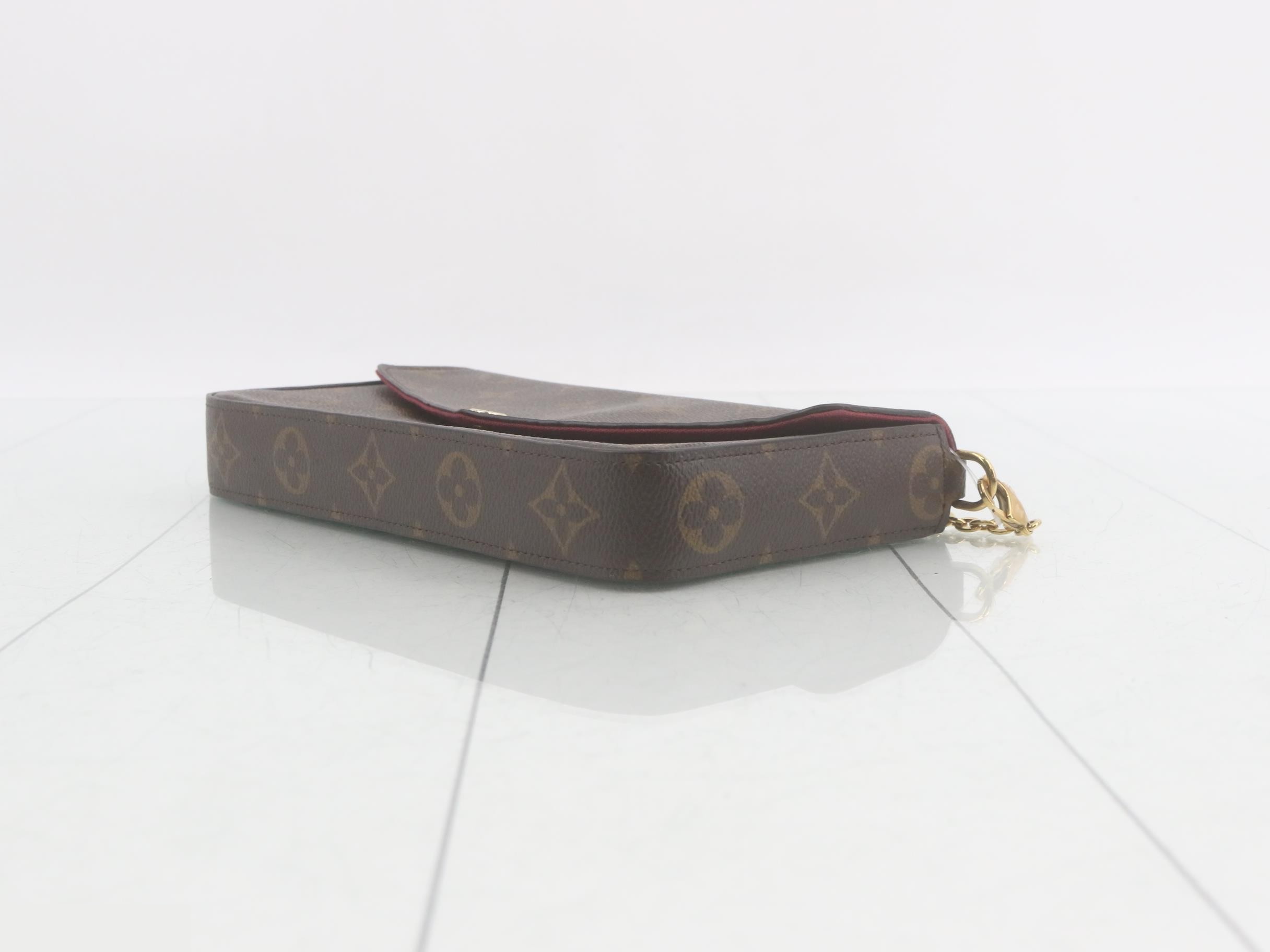 Monogram Pochette Felicie Fuchsia Shoulder Bag with Case — view 6