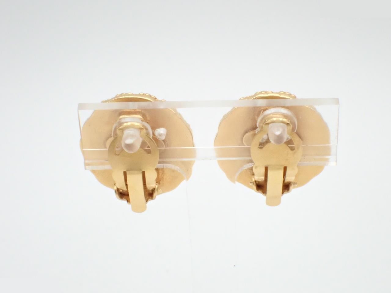 Coco mark gold earrings — view 2