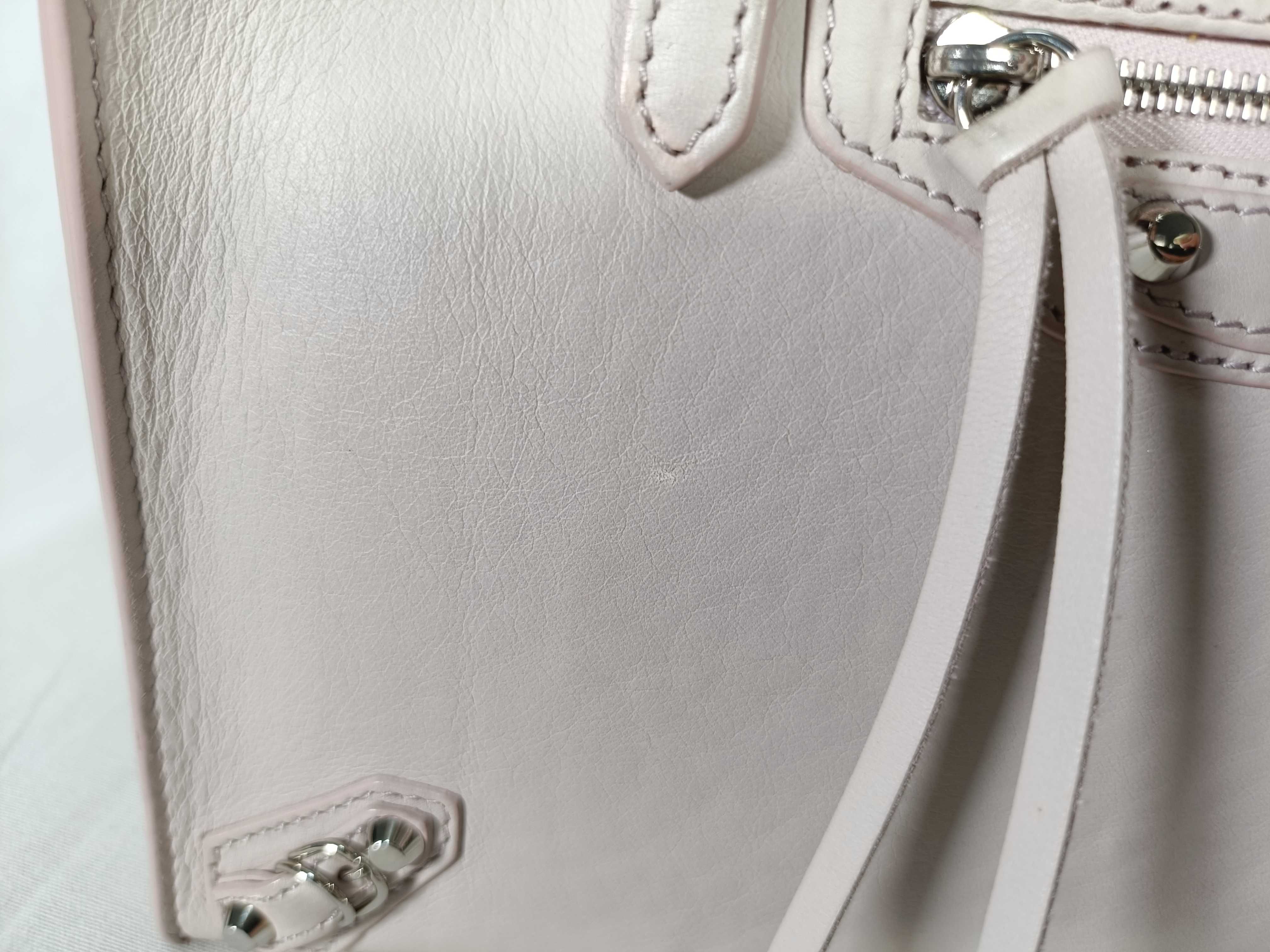 Paper Mini Leather 2-Way Handbag, Beige, 357333, with Mirror, Shoulder Bag — view 13