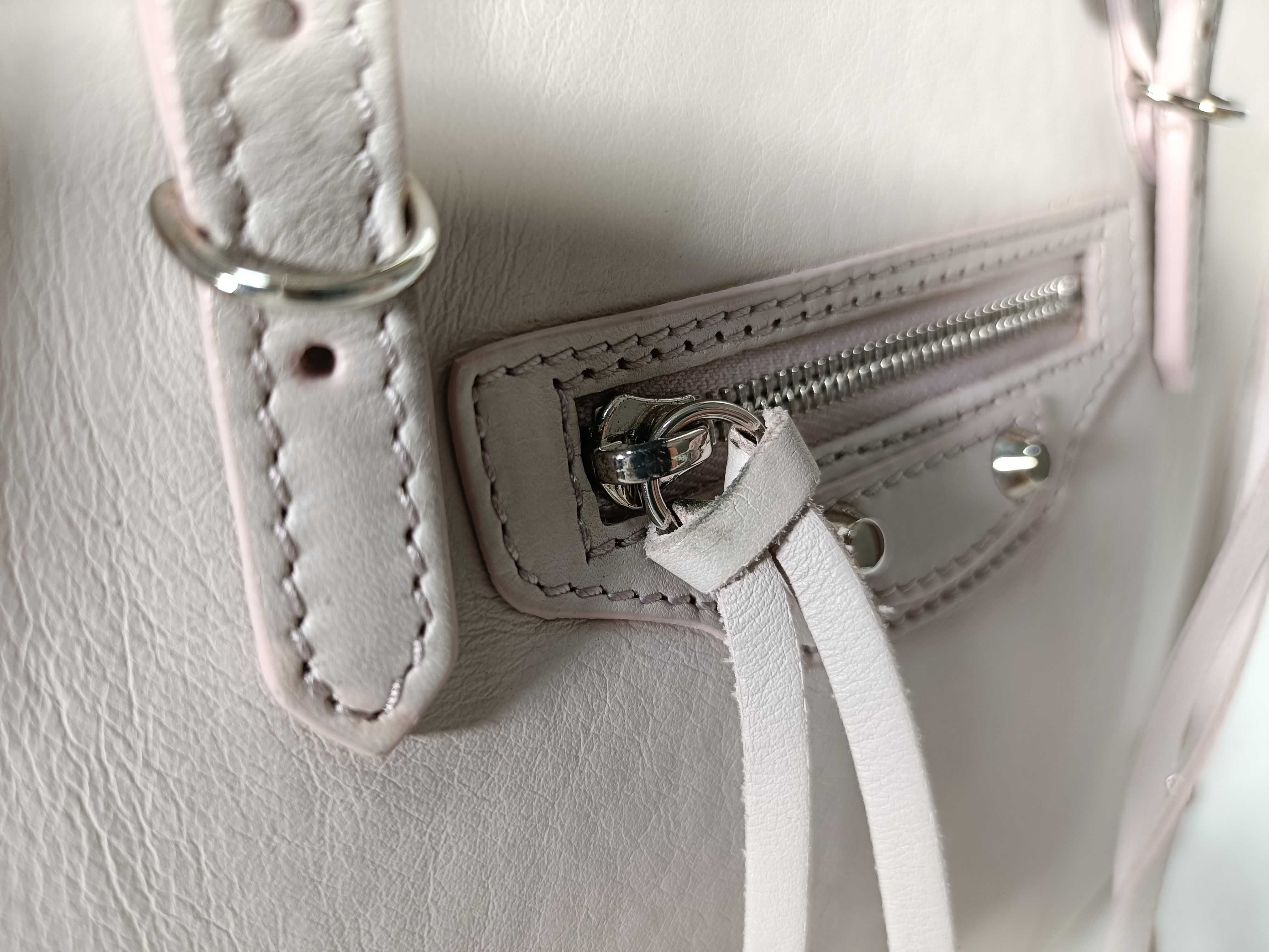 Paper Mini Leather 2-Way Handbag, Beige, 357333, with Mirror, Shoulder Bag — view 14