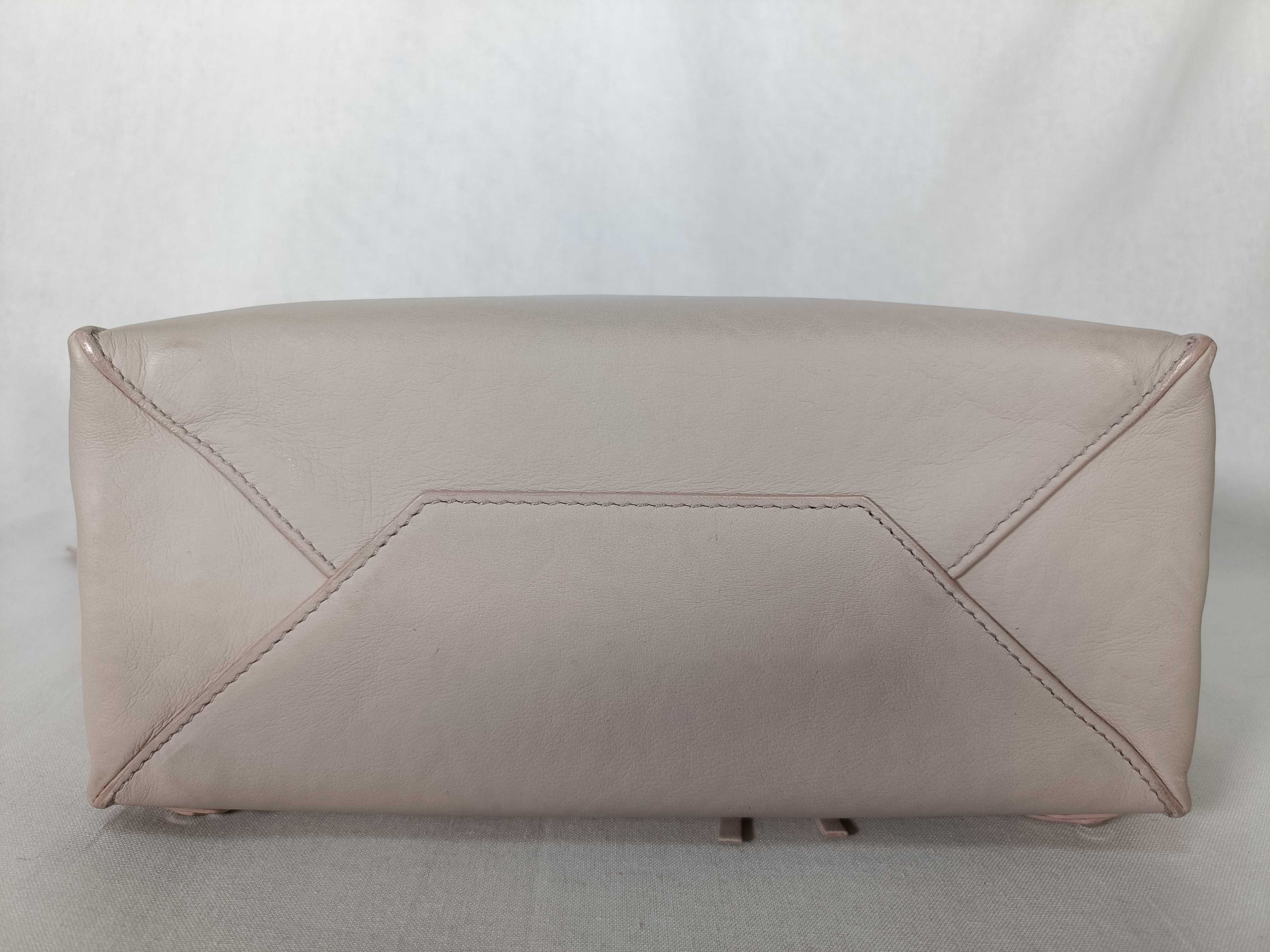 Paper Mini Leather 2-Way Handbag, Beige, 357333, with Mirror, Shoulder Bag — view 3