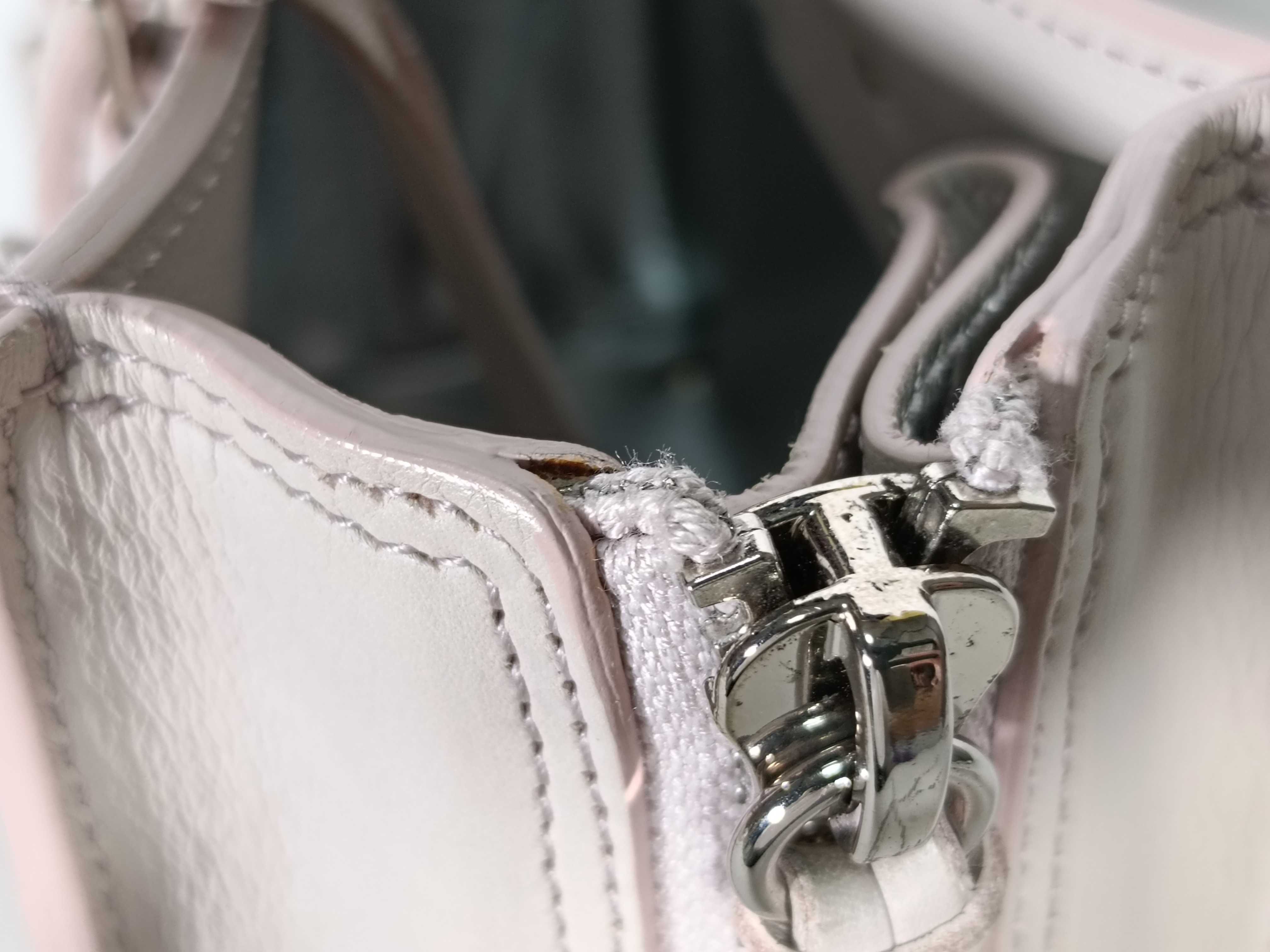 Paper Mini Leather 2-Way Handbag, Beige, 357333, with Mirror, Shoulder Bag — view 7