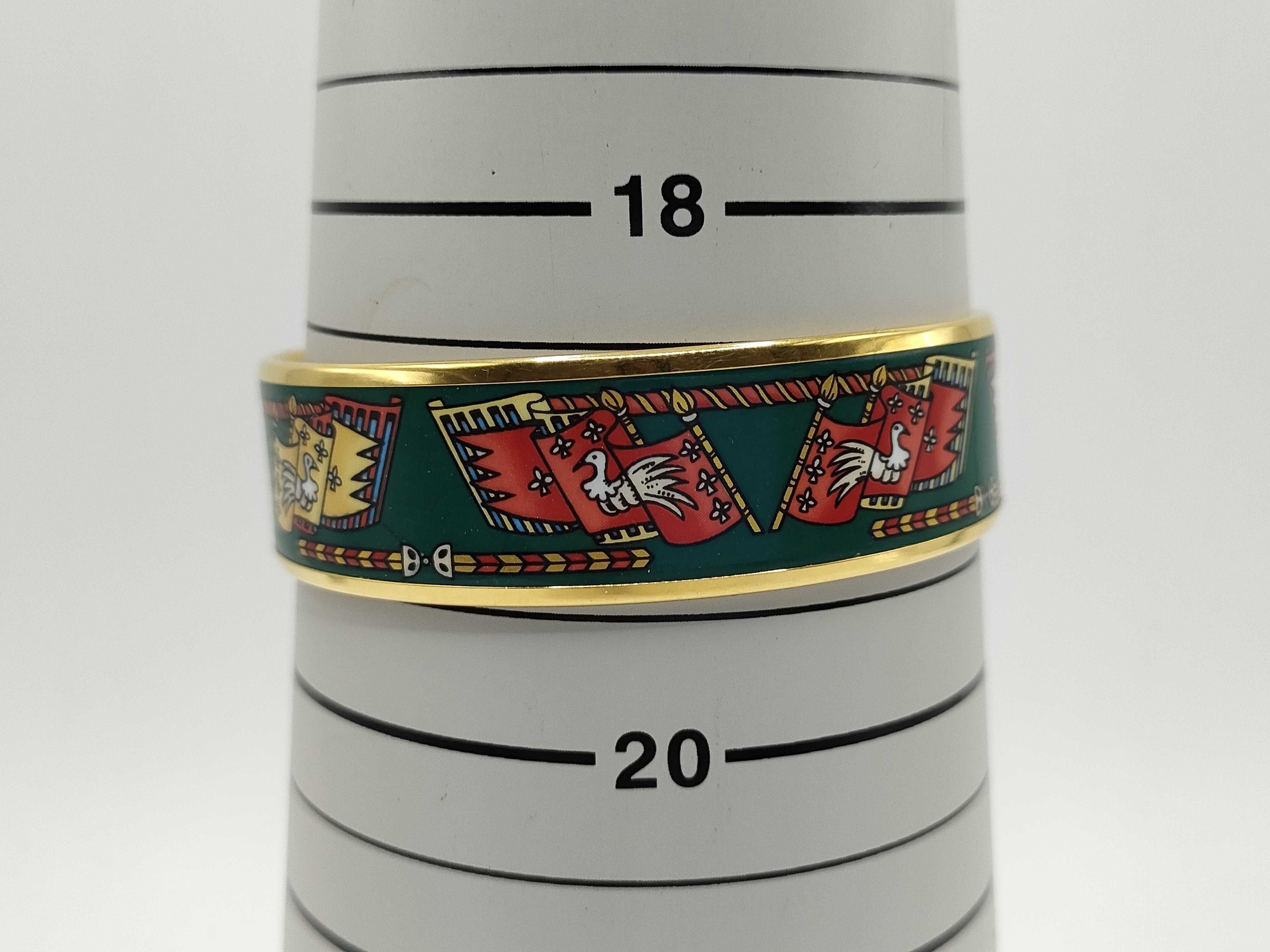 Enamel GM Flag & Bird Bangle Bracelet — view 6