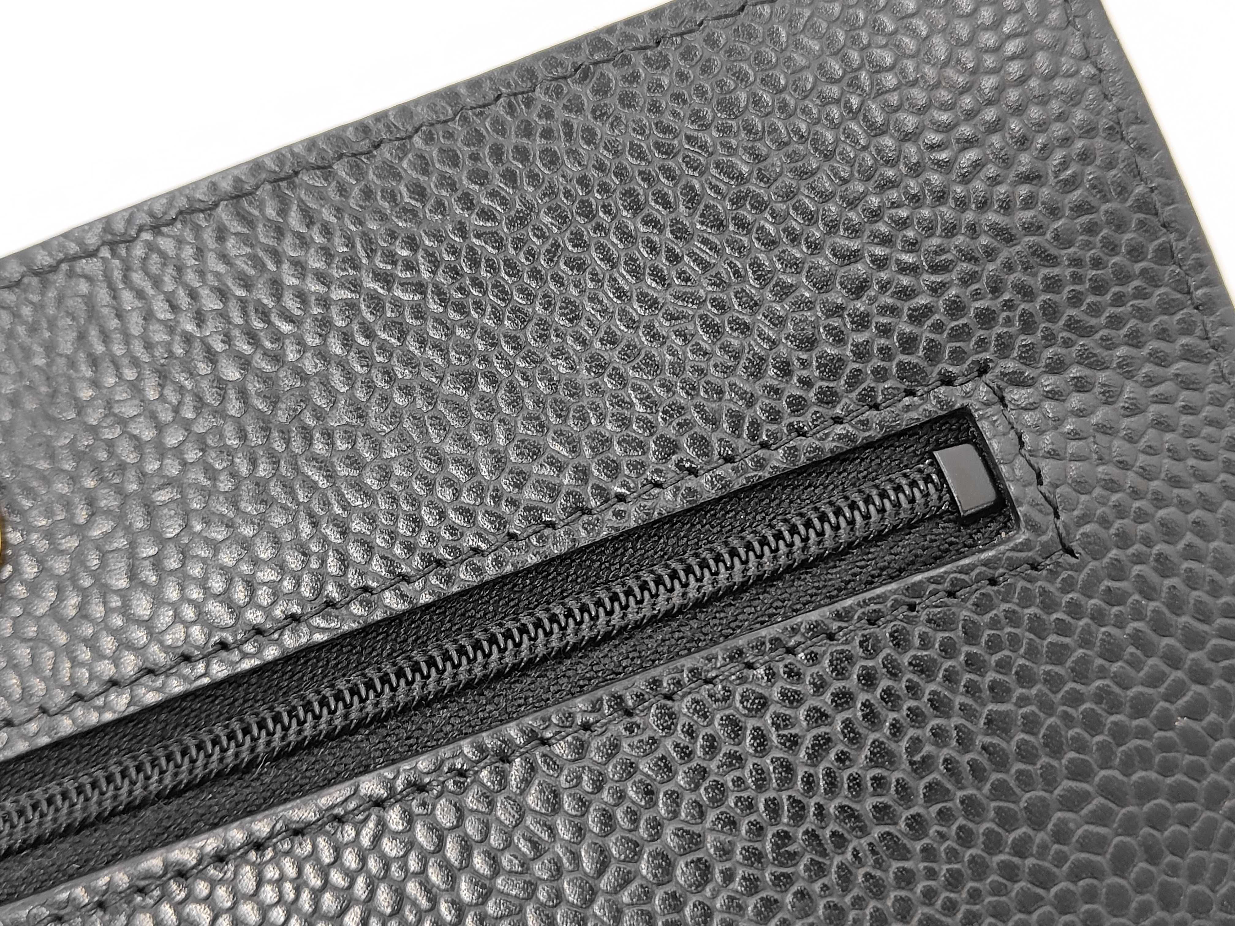 Caviar Skin Chain Wallet Black Gold — view 13