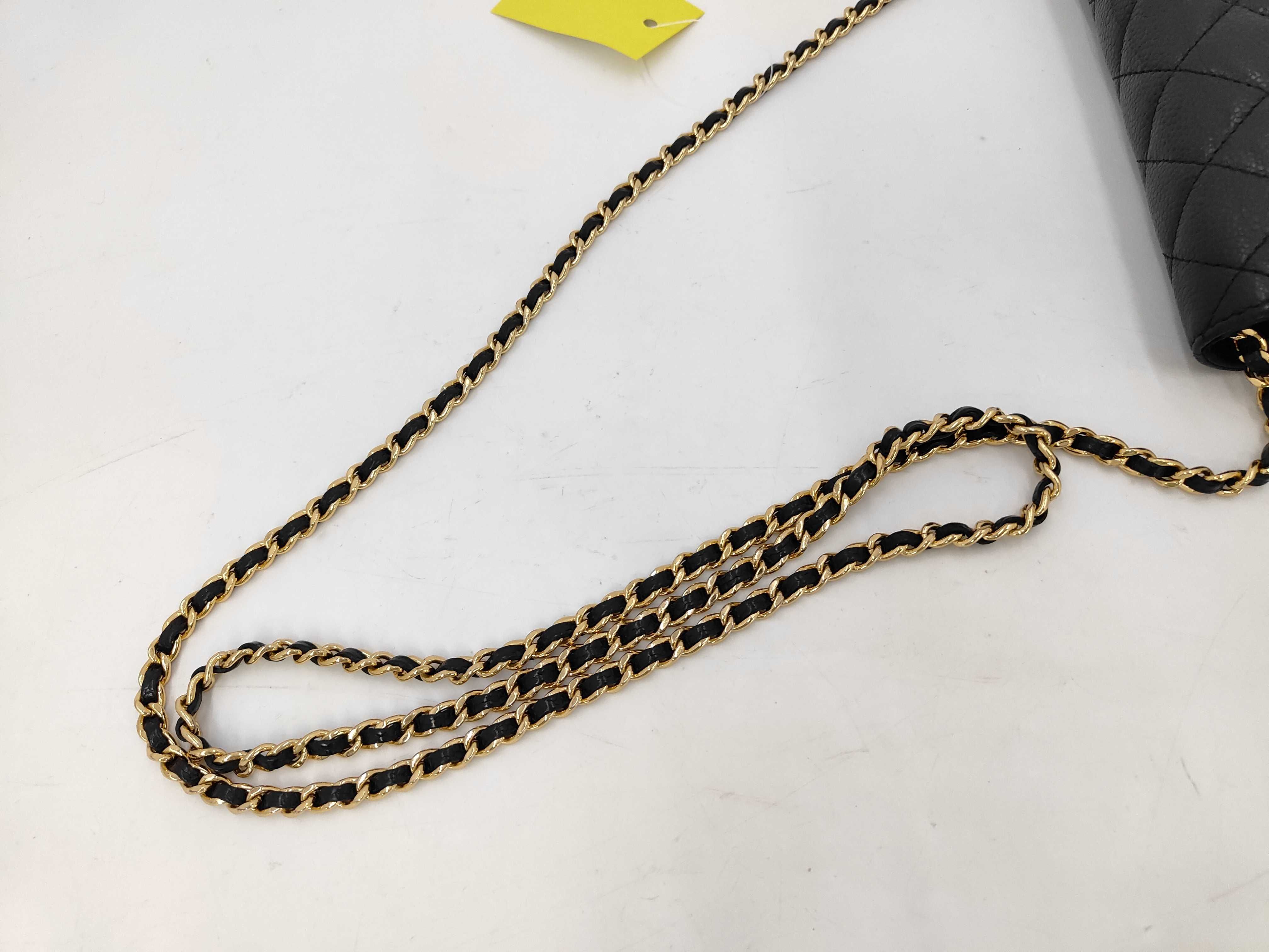 Caviar Skin Chain Wallet Black Gold — view 3