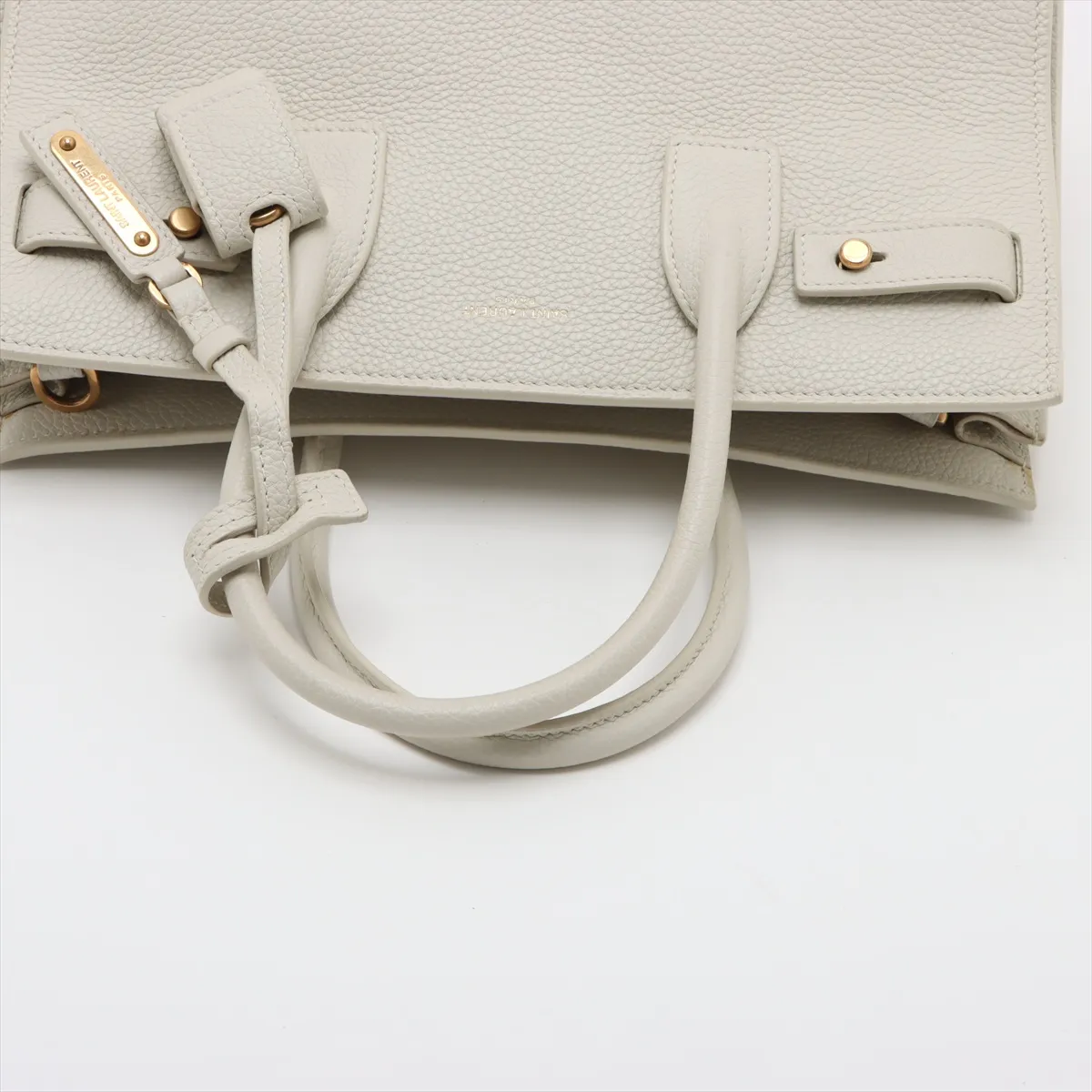 Sac de Jour Nano Leather 2WAY Handbag White 477477 — view 5