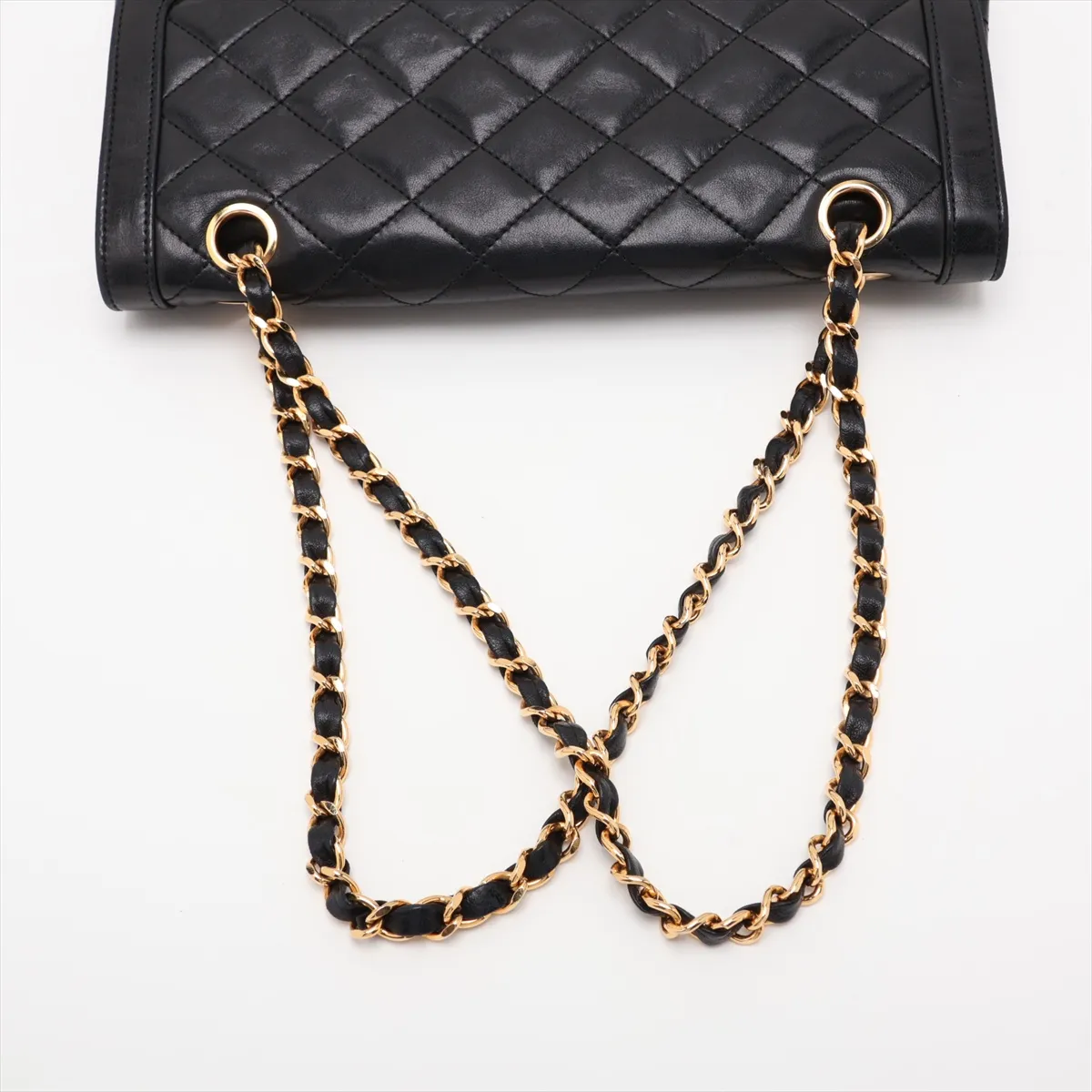 Matelassé Lambskin Double Flap Double Chain Bag, Paris Limited Edition, Black with Gold Hardware, 212931 (Serial Number 0) — view 5